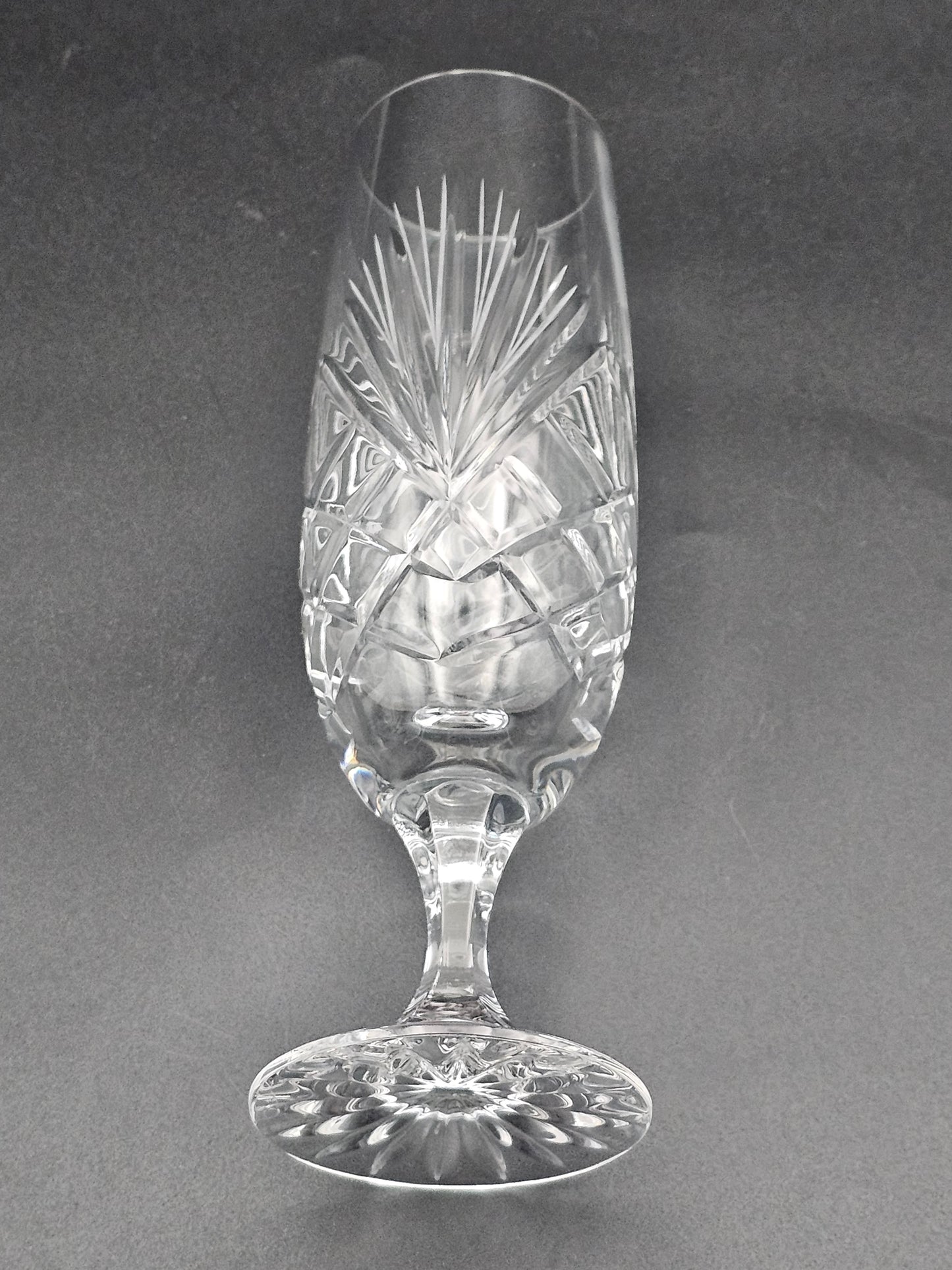 Set of 4 Short stem Crystal Champagne Flutes