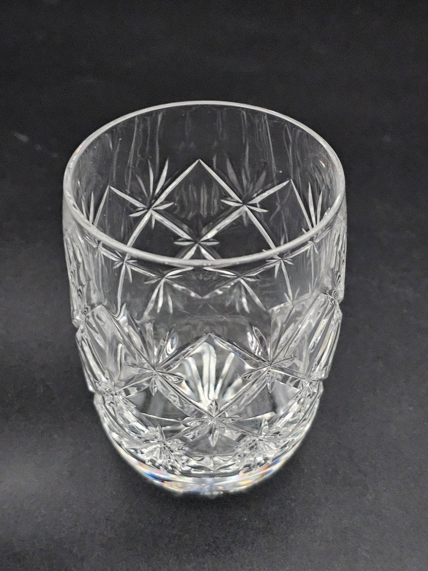 Set of 6 small Crystal Vodka or shot glasses. 7.5cm