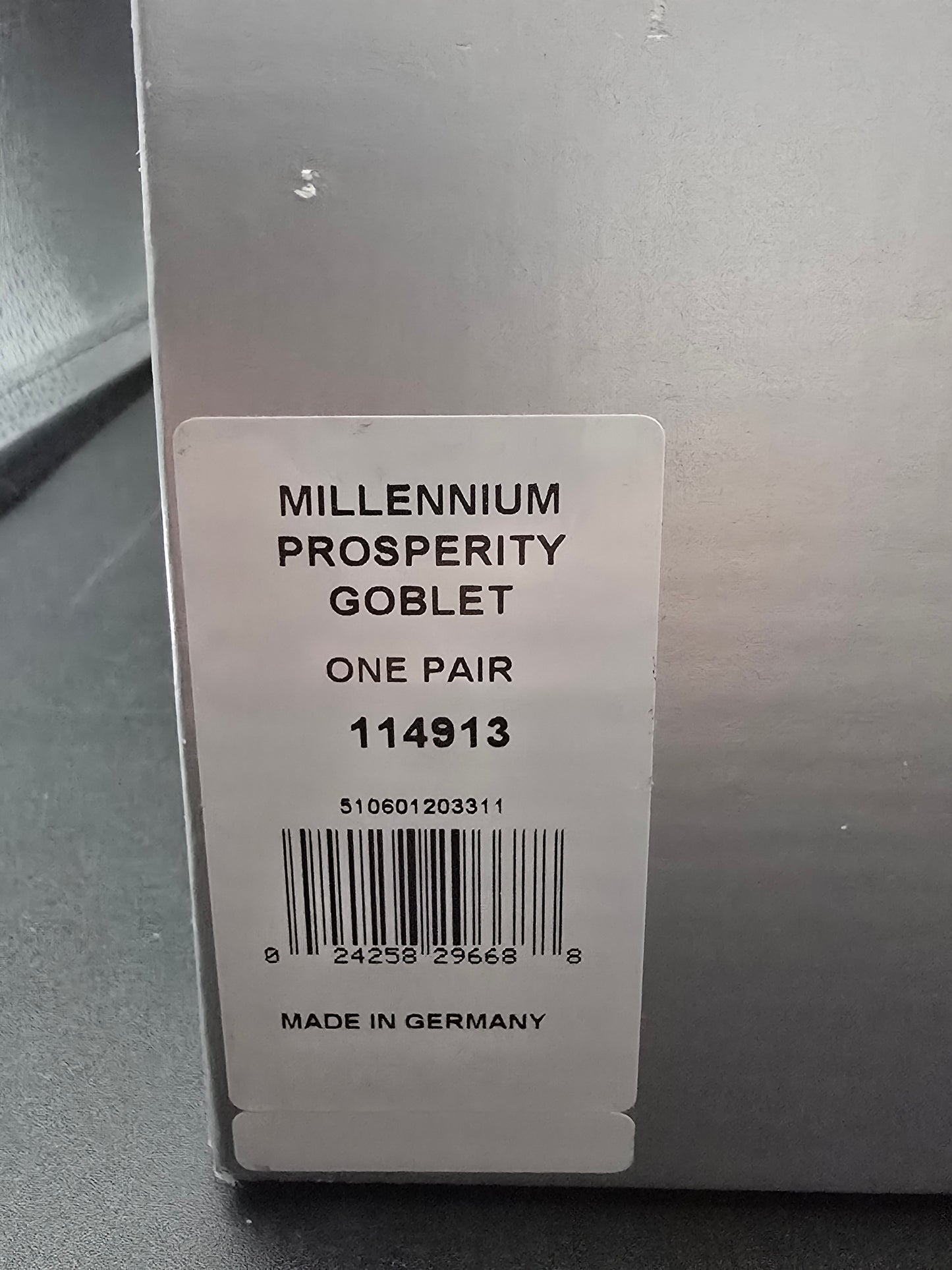Waterford Crystal The Millennium Collection Toasting Goblets Pair. Fourth Toast - Prosperity. Boxed