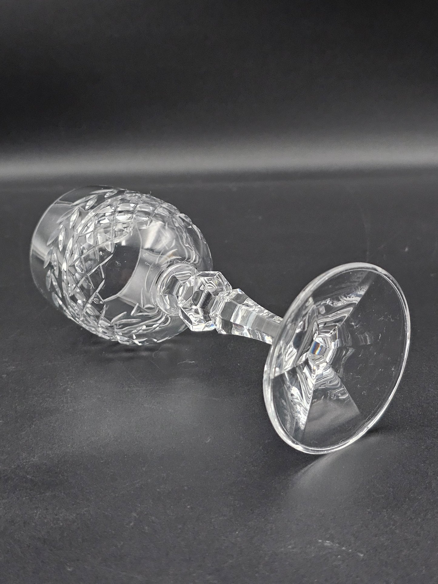 Set of 4 small vintage Crystal wine glasses 150ml