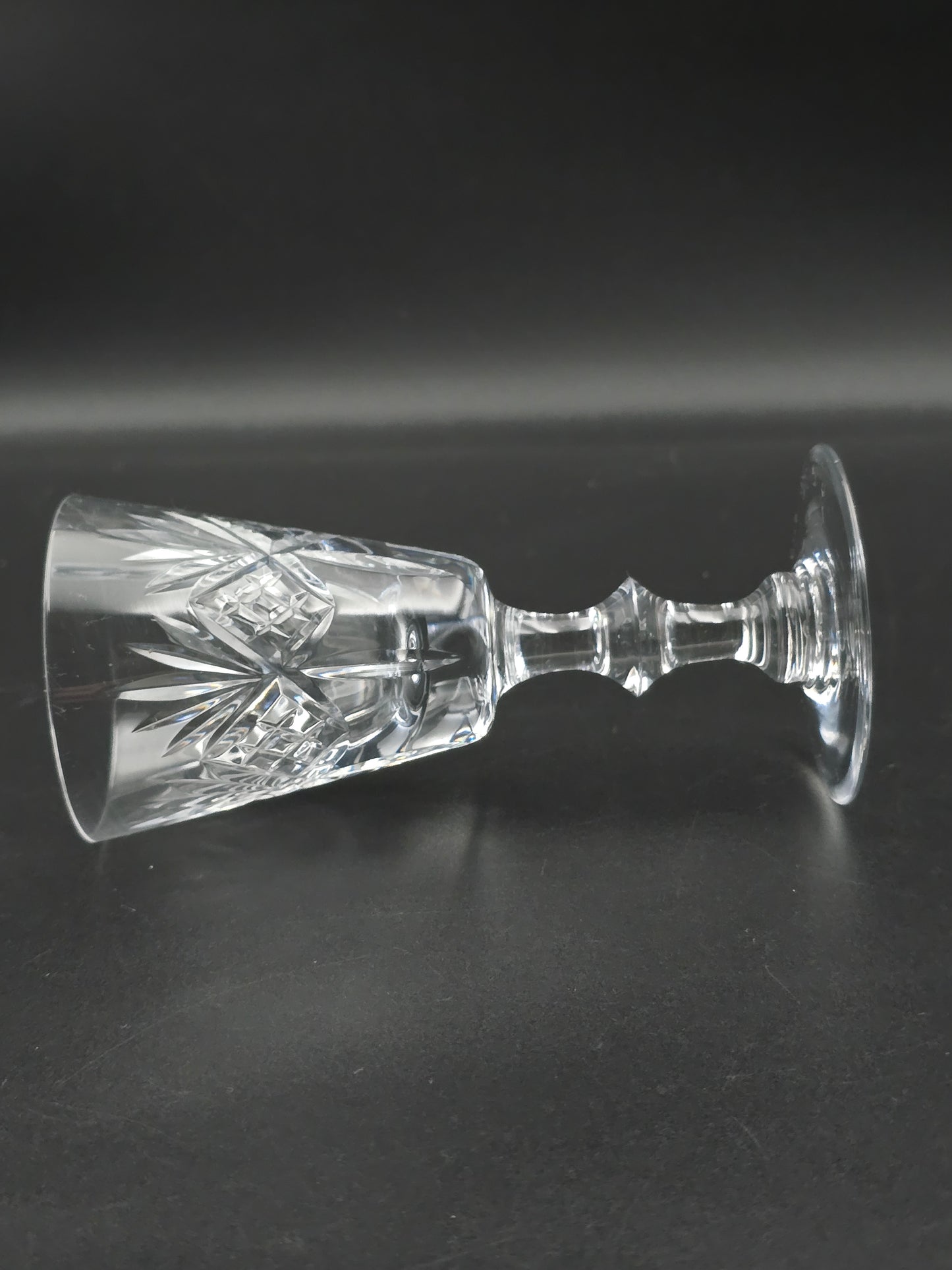Vintage Edinburgh Crystal Embassy Pattern set of 6 Crystal Sherry Glasses. Boxed 100ml