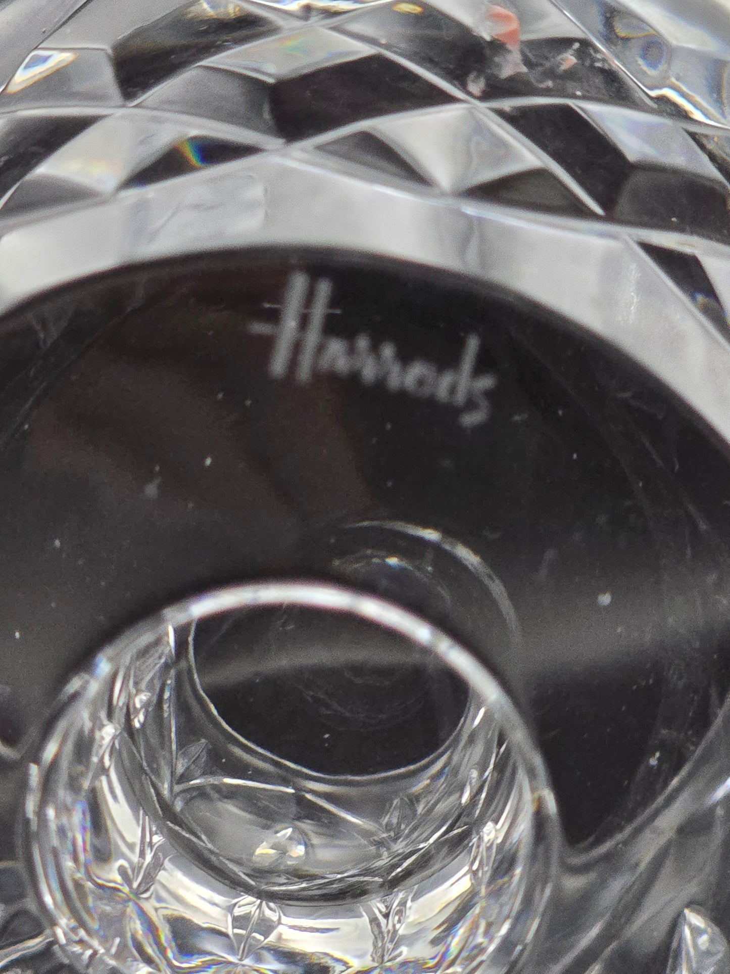 Harrods of Knightsbridge, London. Pair of Crystal Tealight holders. Boxed