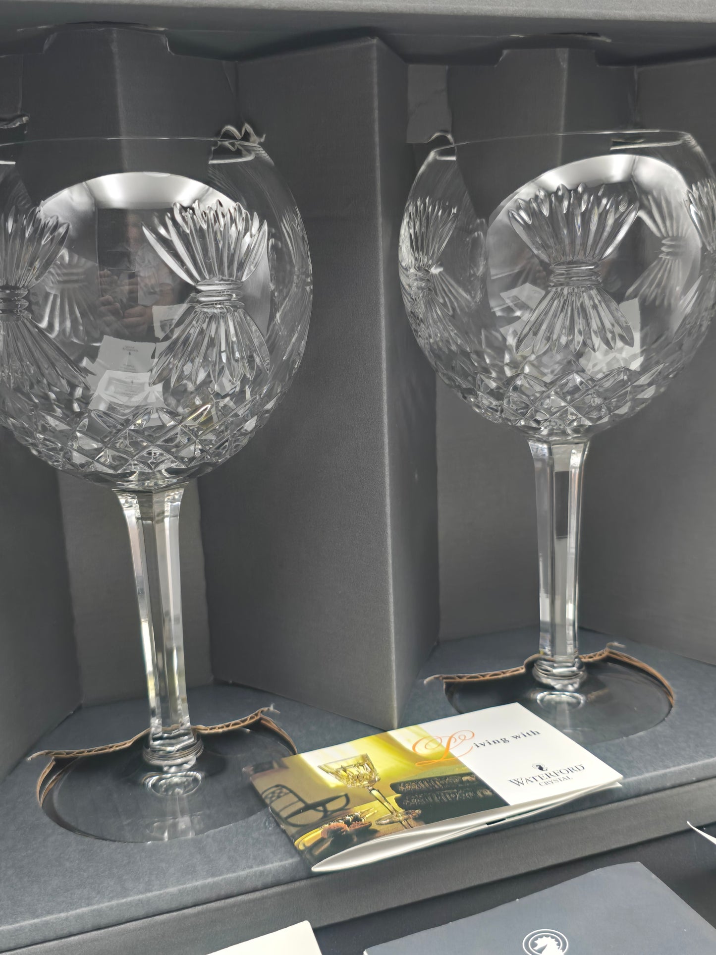 Waterford Crystal The Millennium Collection Toasting Goblets Pair. Fourth Toast - Prosperity. Boxed