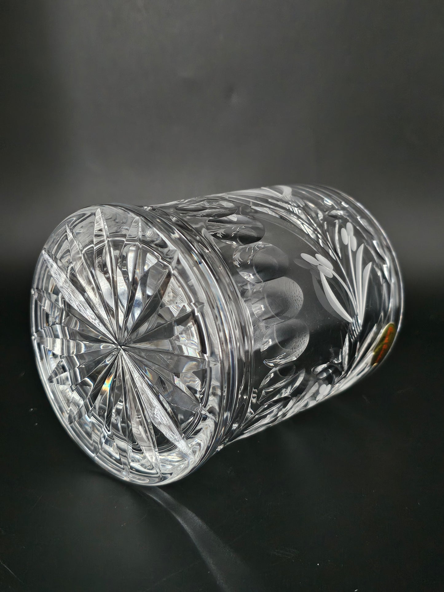 Royal Brierley Jasmine Pattern Large Crystal Tankard.