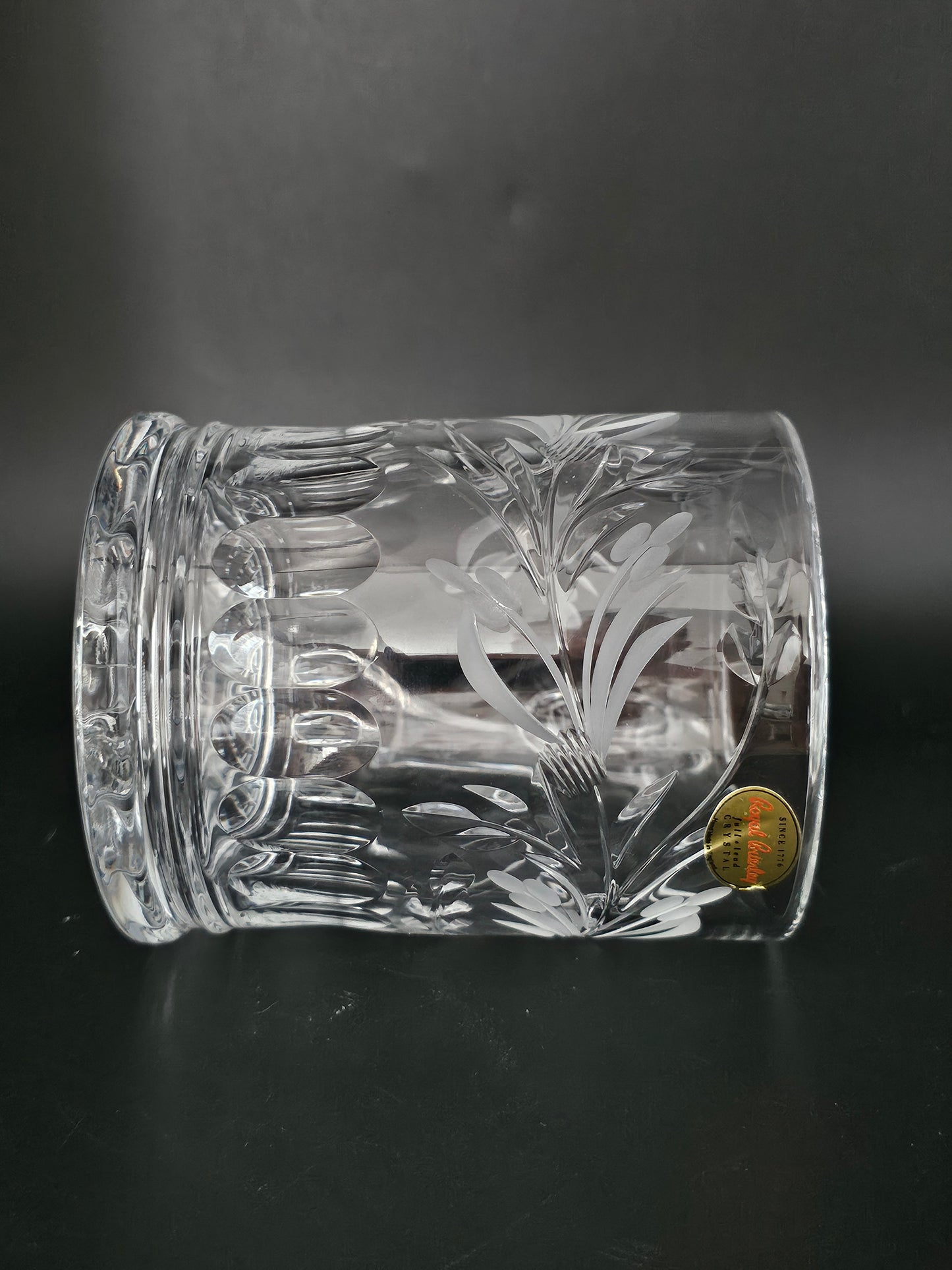 Royal Brierley Jasmine Pattern Large Crystal Tankard.