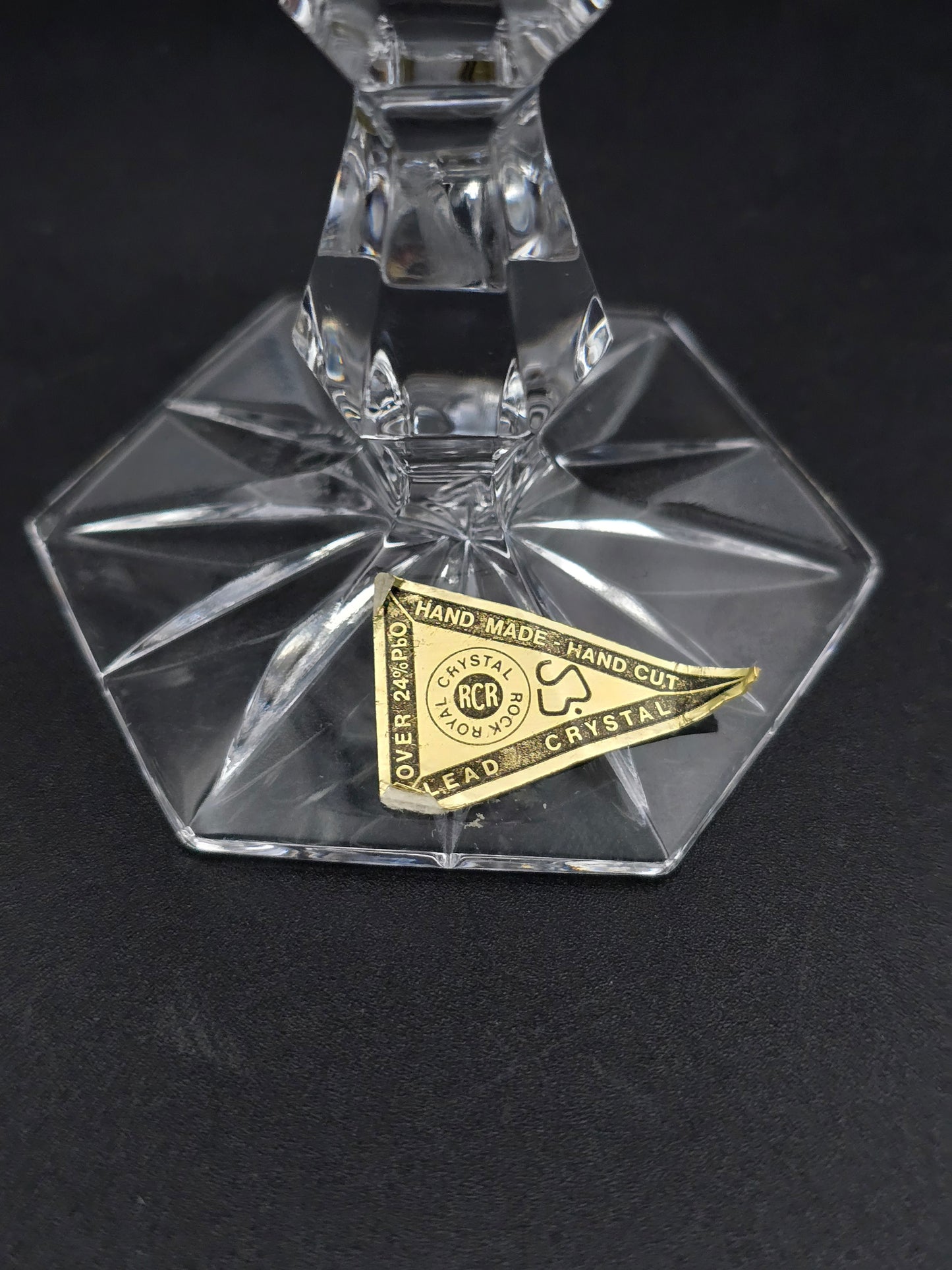 Set of 6 Crystal Sherry or Liqueur Glasses. Royal Crystal Rock. 125ml. Hexagonal base