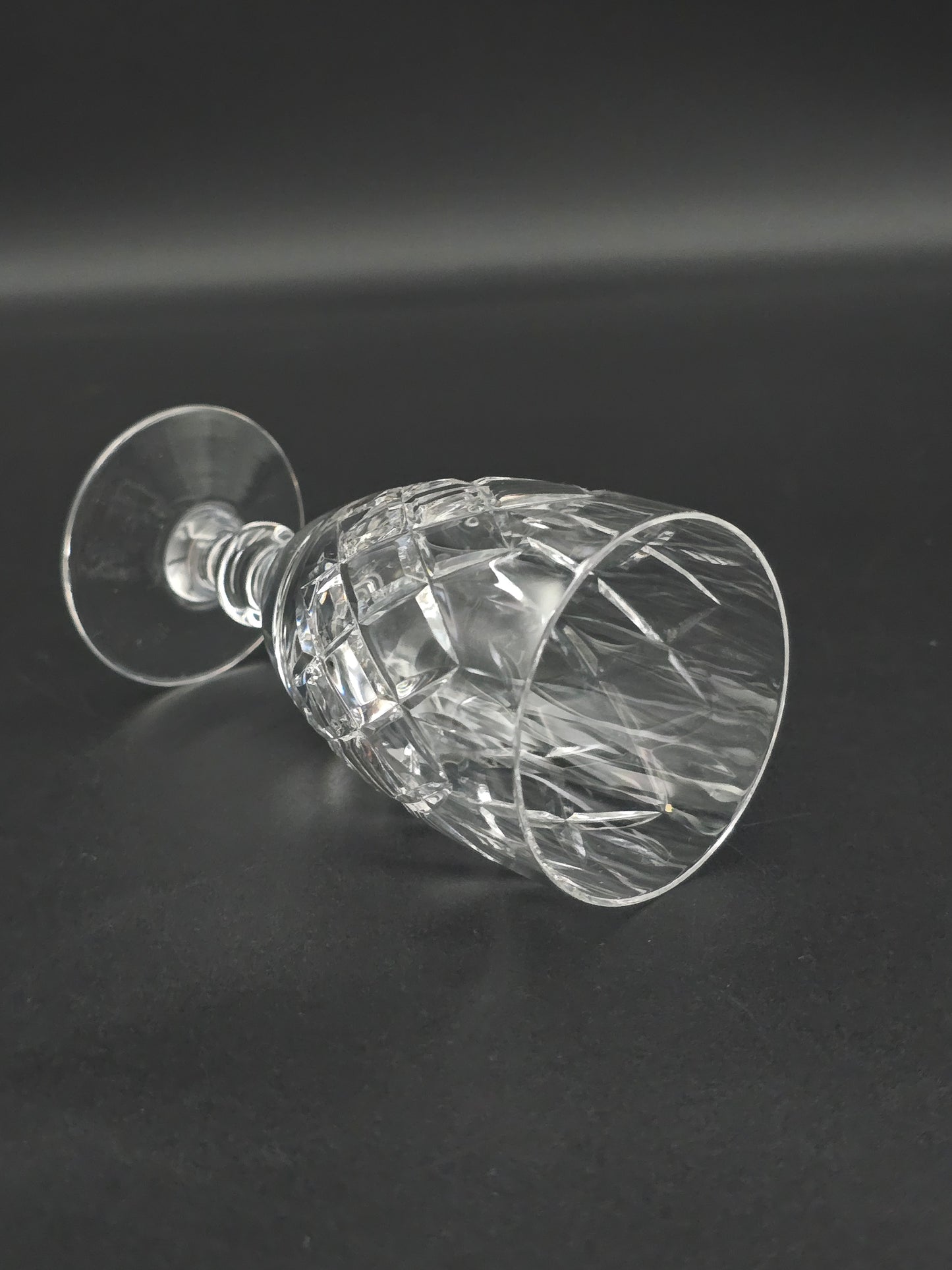 Set of 5 Webb Corbett Clifton Pattern Crystal liqueur glasses. 100ml.