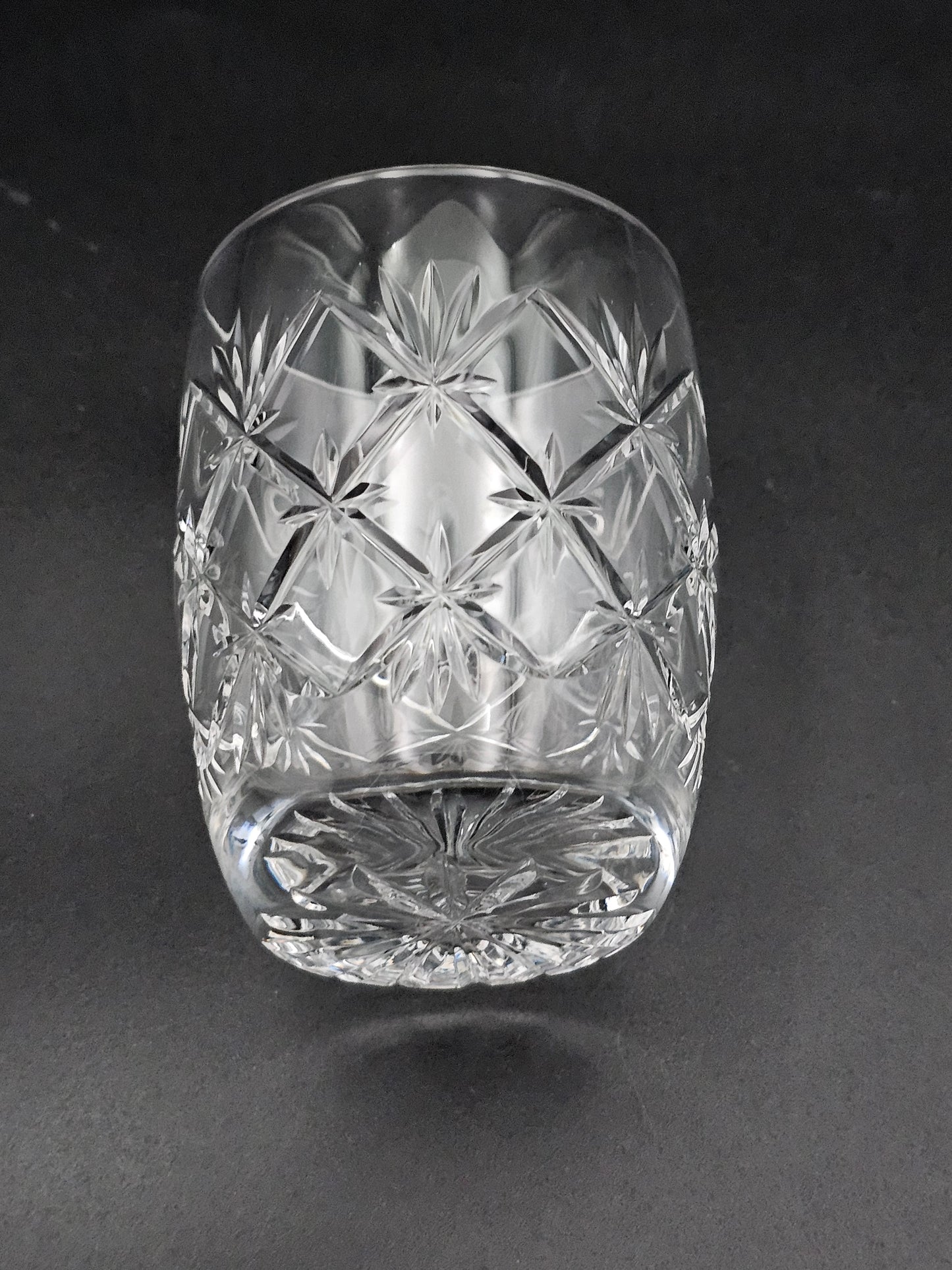 Set of 6 small Crystal Vodka or shot glasses. 7.5cm