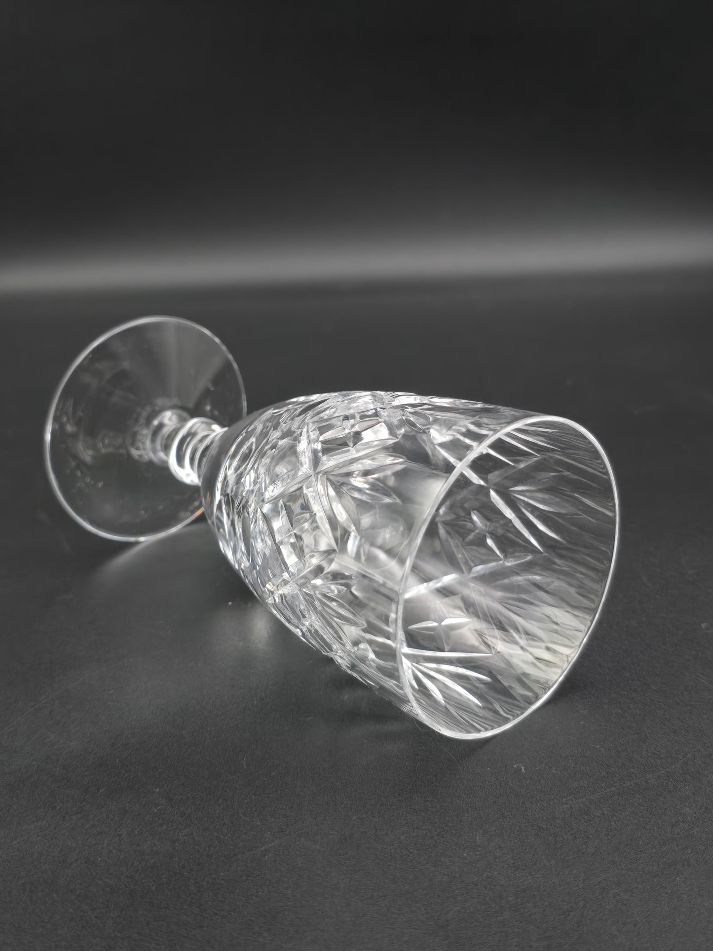 Royal Doulton Georgian Pattern Crystal wine goblets 200ml 13.5cm tall