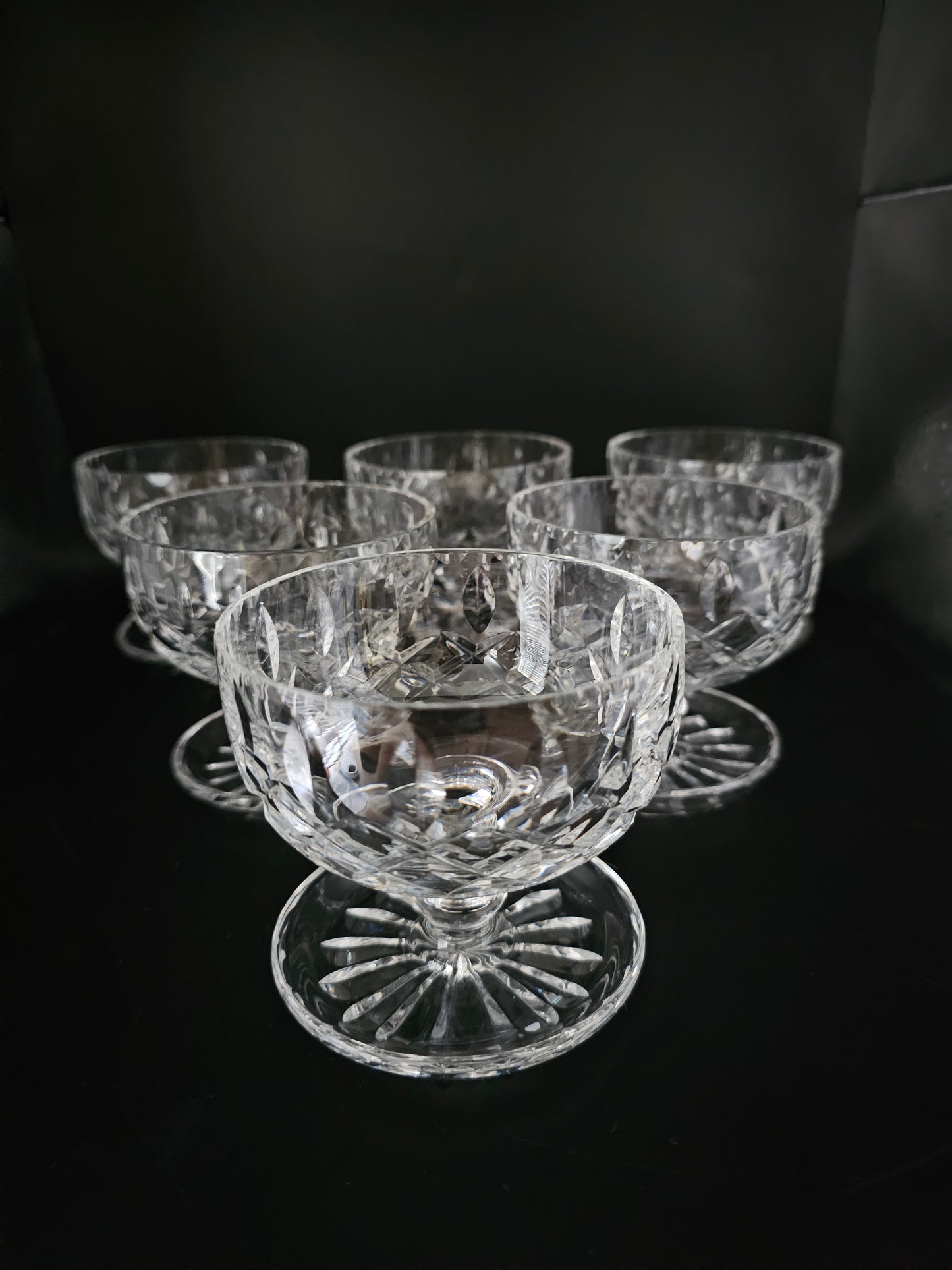 Set of 6 Crystal Dessert or Starter Dishes.