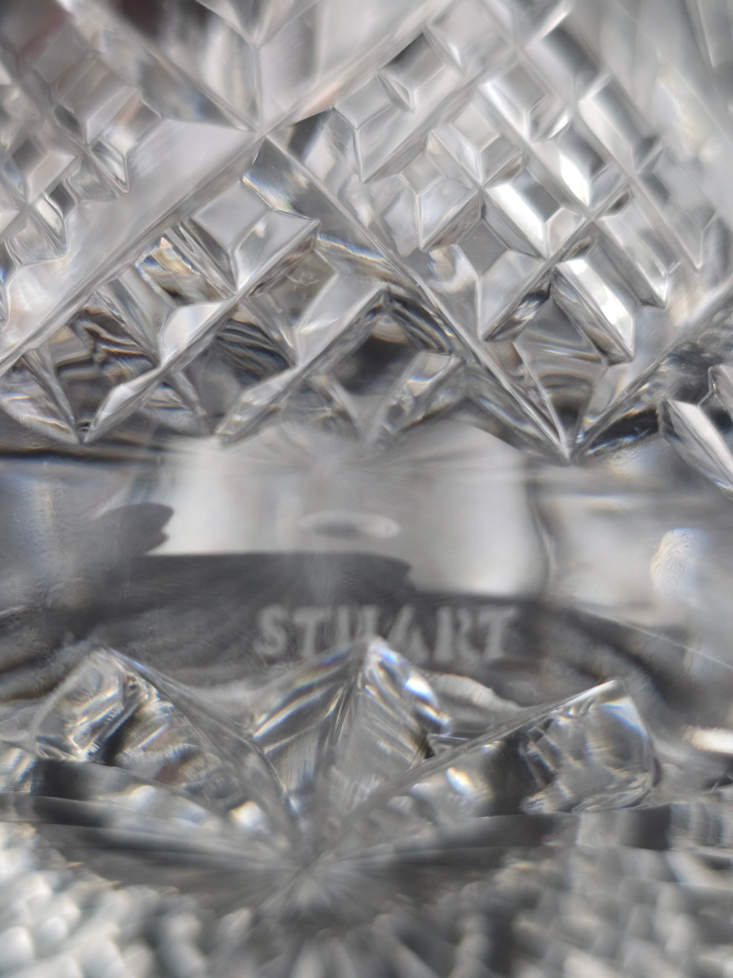 Stuart Crystal Shaftesbury pattern bedside Carafe and Tumbler set. Boxed