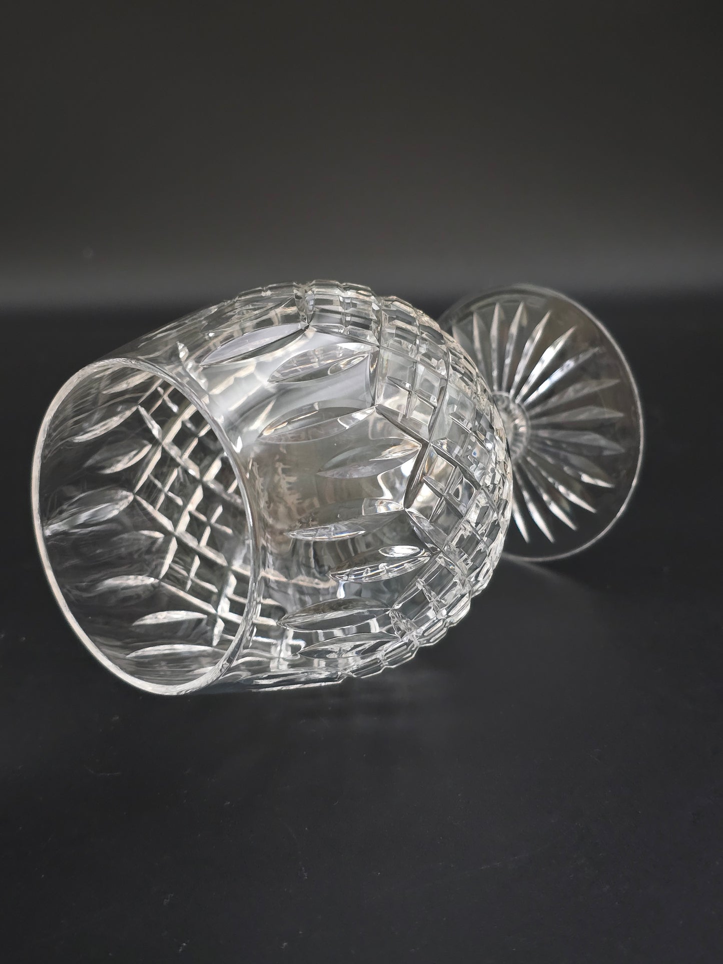 Beautiful Vintage set of 4 Stuart crystal Brandy Glasses Shaftesbury pattern. 11oz