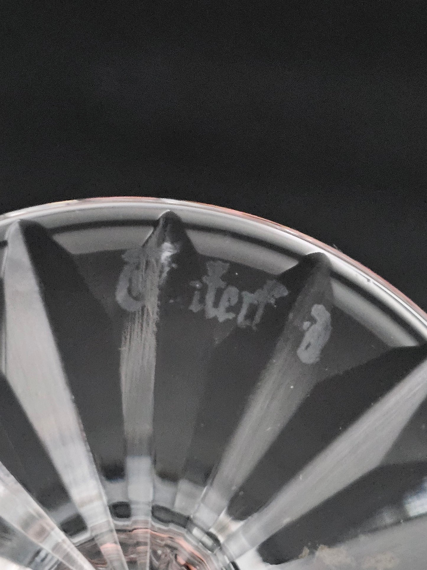 Waterford Lismore Crystal sherry glasses. Set of 6. 80ml