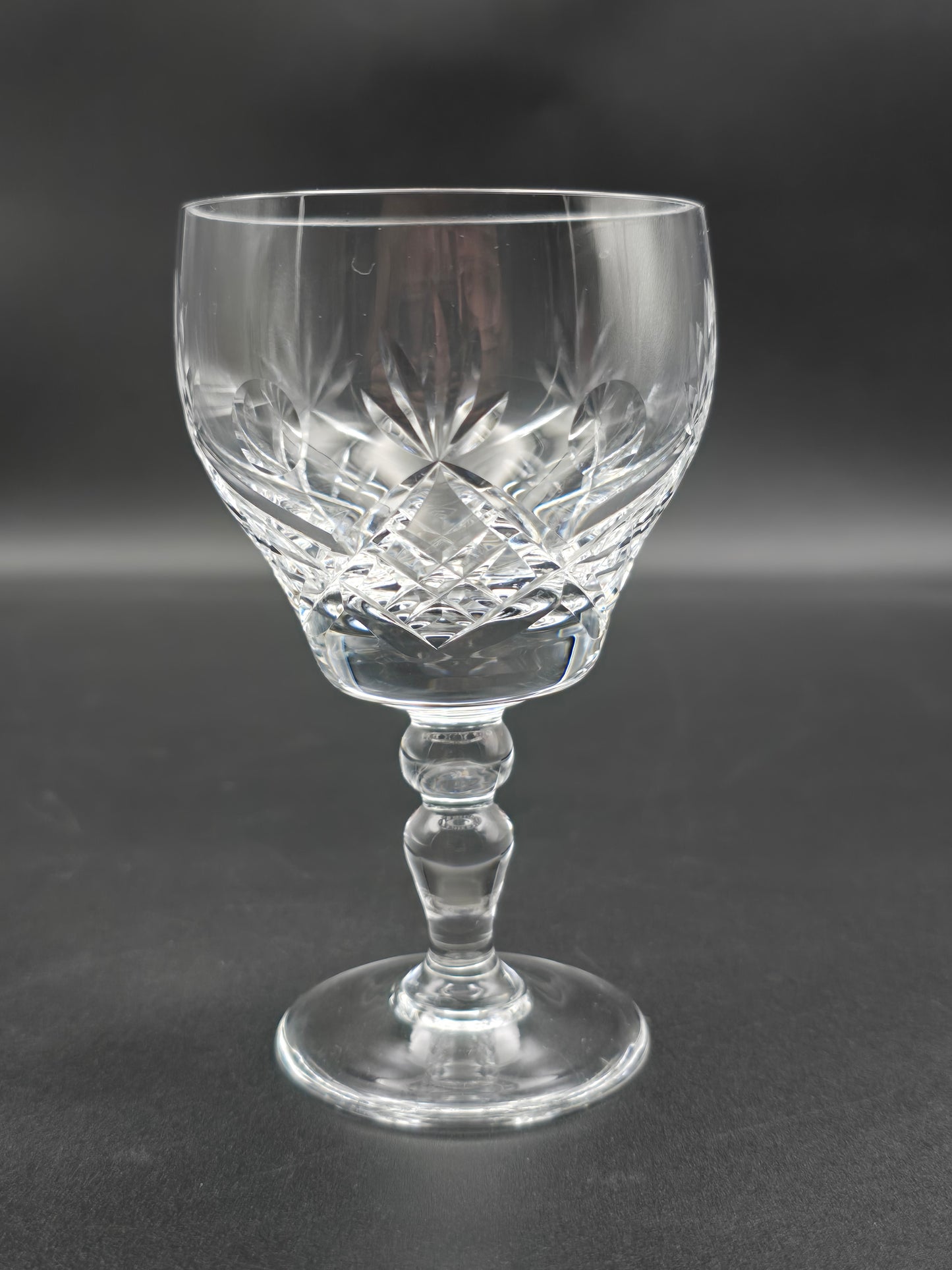 Royal Brierley Elizabeth Pattern Crystal wine glasses 175ml 12.5cm tall