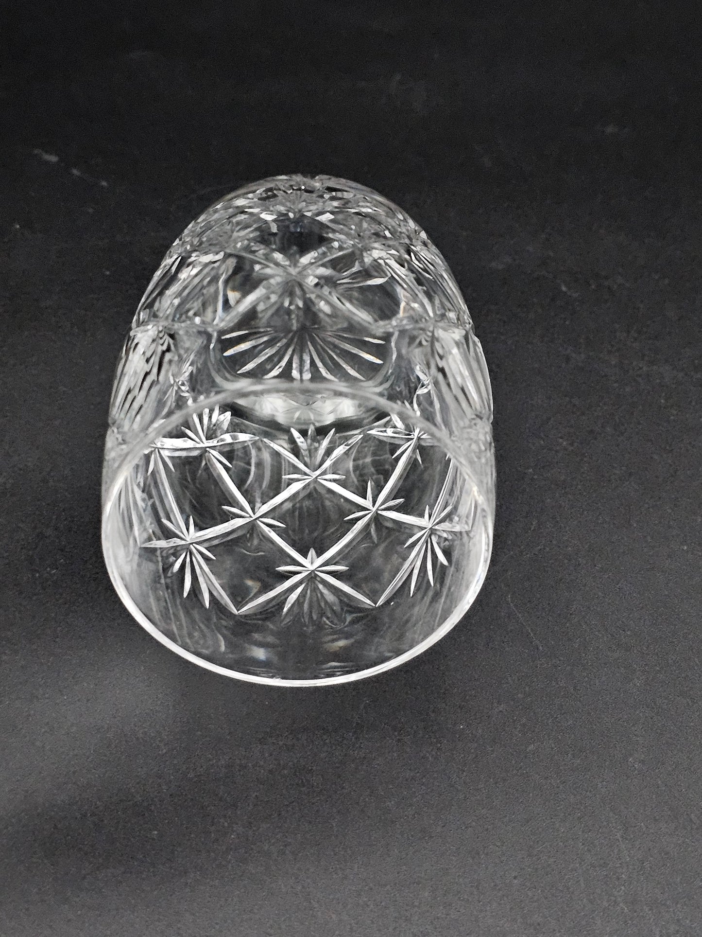 Set of 6 small Crystal Vodka or shot glasses. 7.5cm