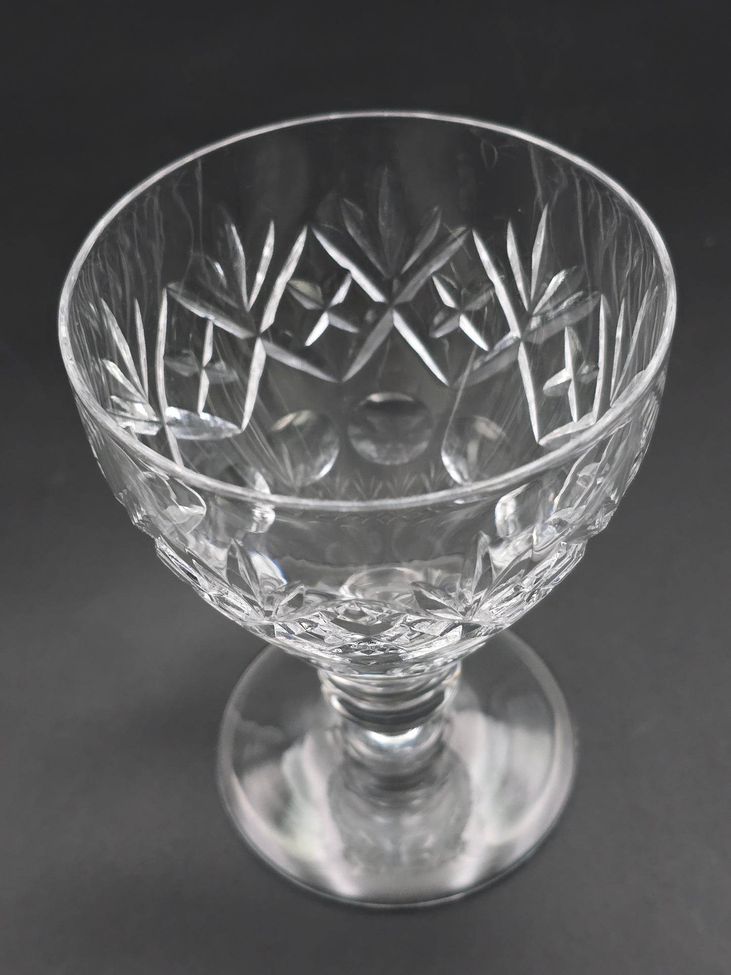 Royal Doulton Georgian Pattern set of 6 Crystal Wine goblets 250ml