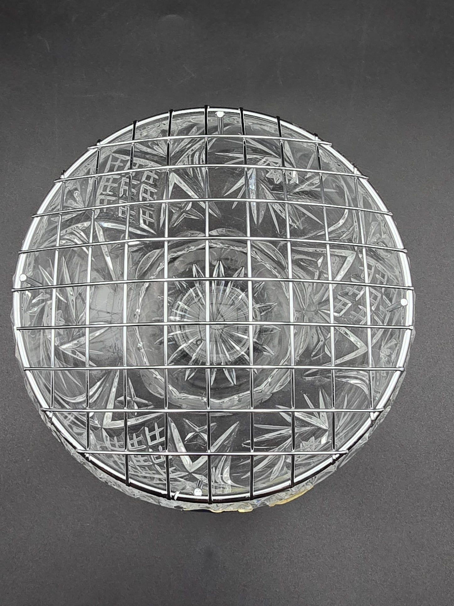 Bohemian Crystal Rose Bowl in Original Box – 6″ (15 cm) Hand‑Cut Lead Crystal, Footed Posy Bowl, Vintage Czech Glassware