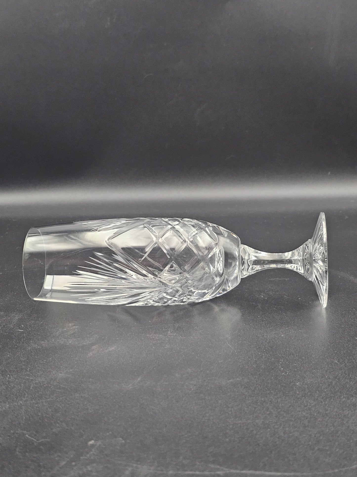 Set of 4 Short stem Crystal Champagne Flutes
