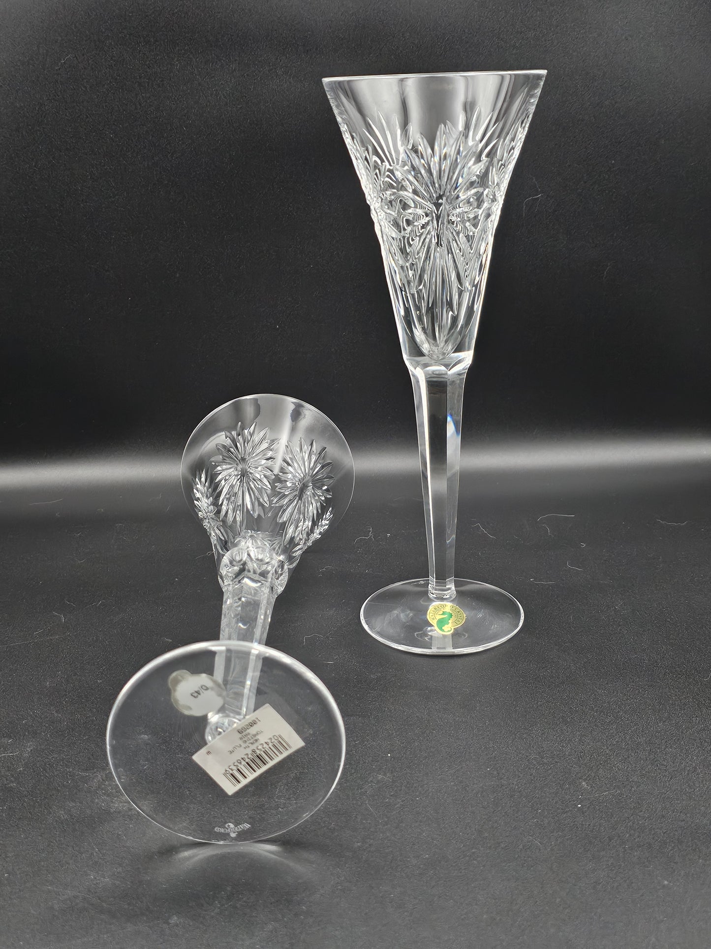 Waterford Crystal The Millennium Collection a toast to the Year 2000 Toasting Flutes Pair. Third Toast Health