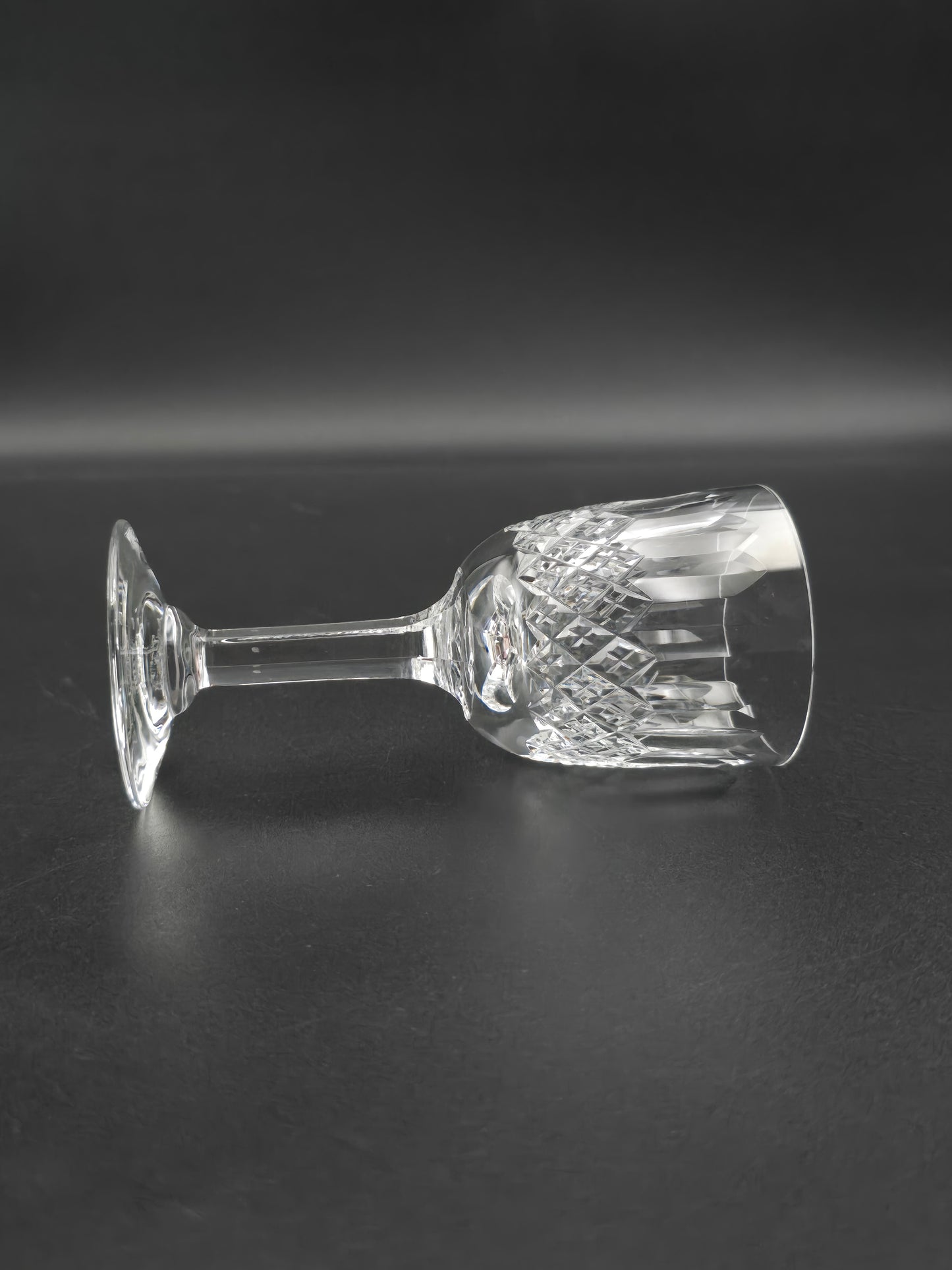 Set of 4 Thomas Webb Normandy pattern Crystal Liqueur glasses. 125ml.