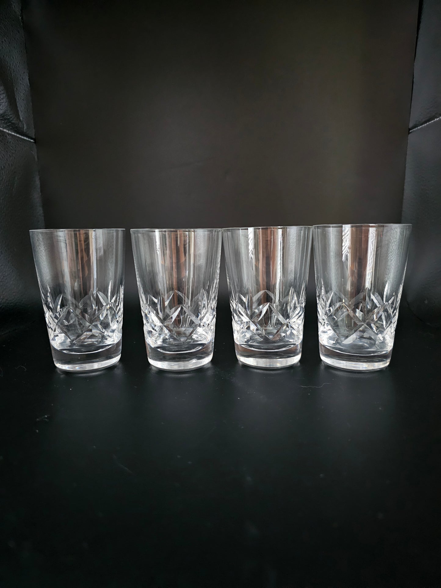 Set of 4 Stuart Crystal Glengarry Pattern Liquer glasses. Ideal for Baileys. 150ml.