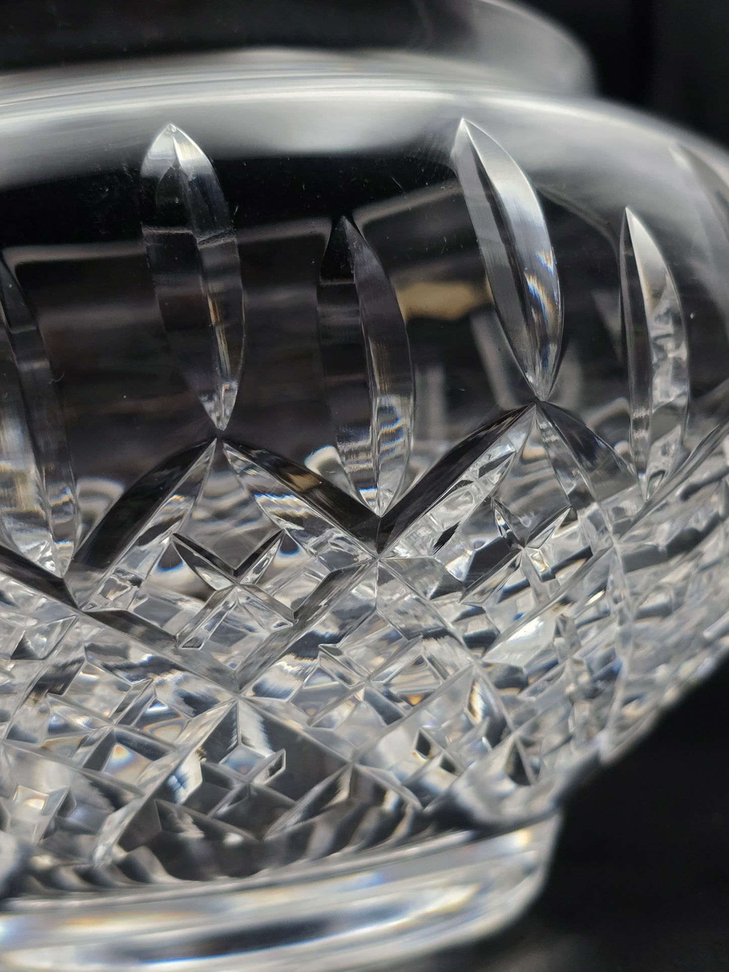 Stuart Crystal Shaftesbury Pattern Rose Bowl – Large 7.5" Vintage Posy Bowl – Heavyweight Cut Glass with Etched Mark & Starburst Base – 1.8kg Display Bowl
