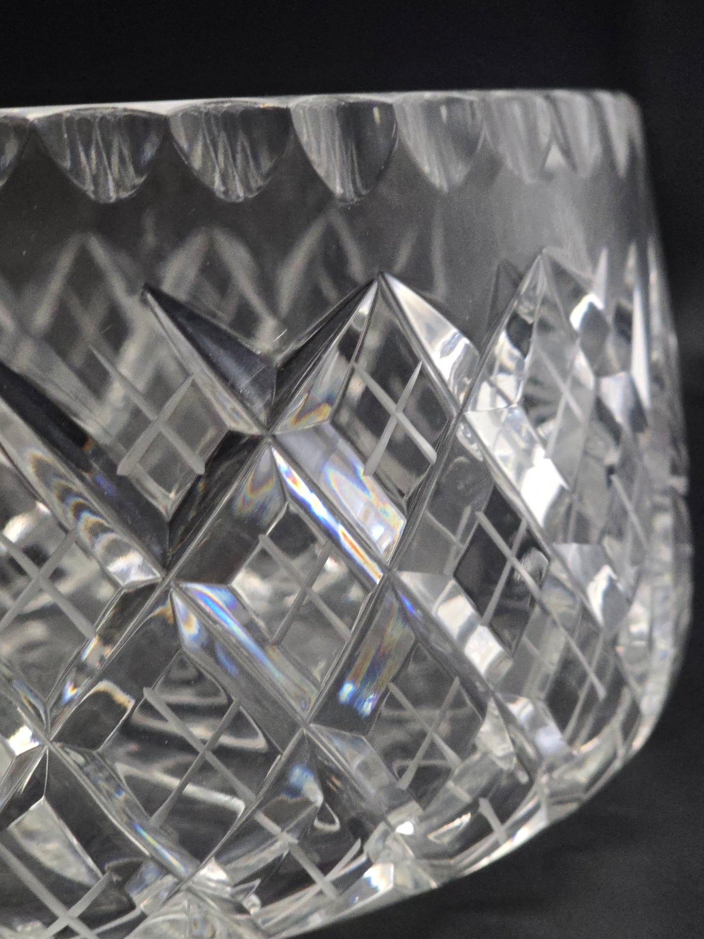 Bohemia 8-Inch Hand-Cut Lead Crystal Fruit Bowl | Pinwheel Pattern | Star Base | Boxed | Made in Czech Republic | Heavy Crystal