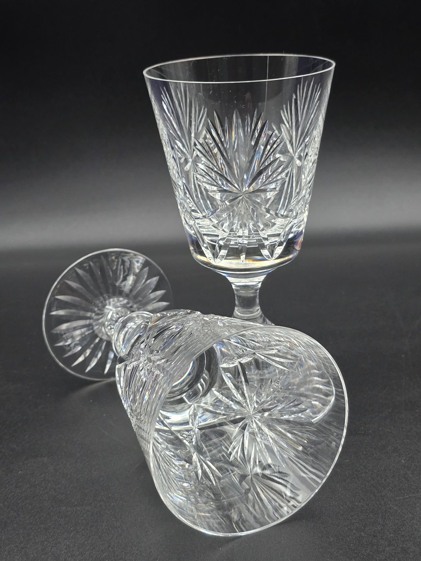 Pair of Edinburgh Crystal Star of Edinburgh Wine Glasses. 200ml
