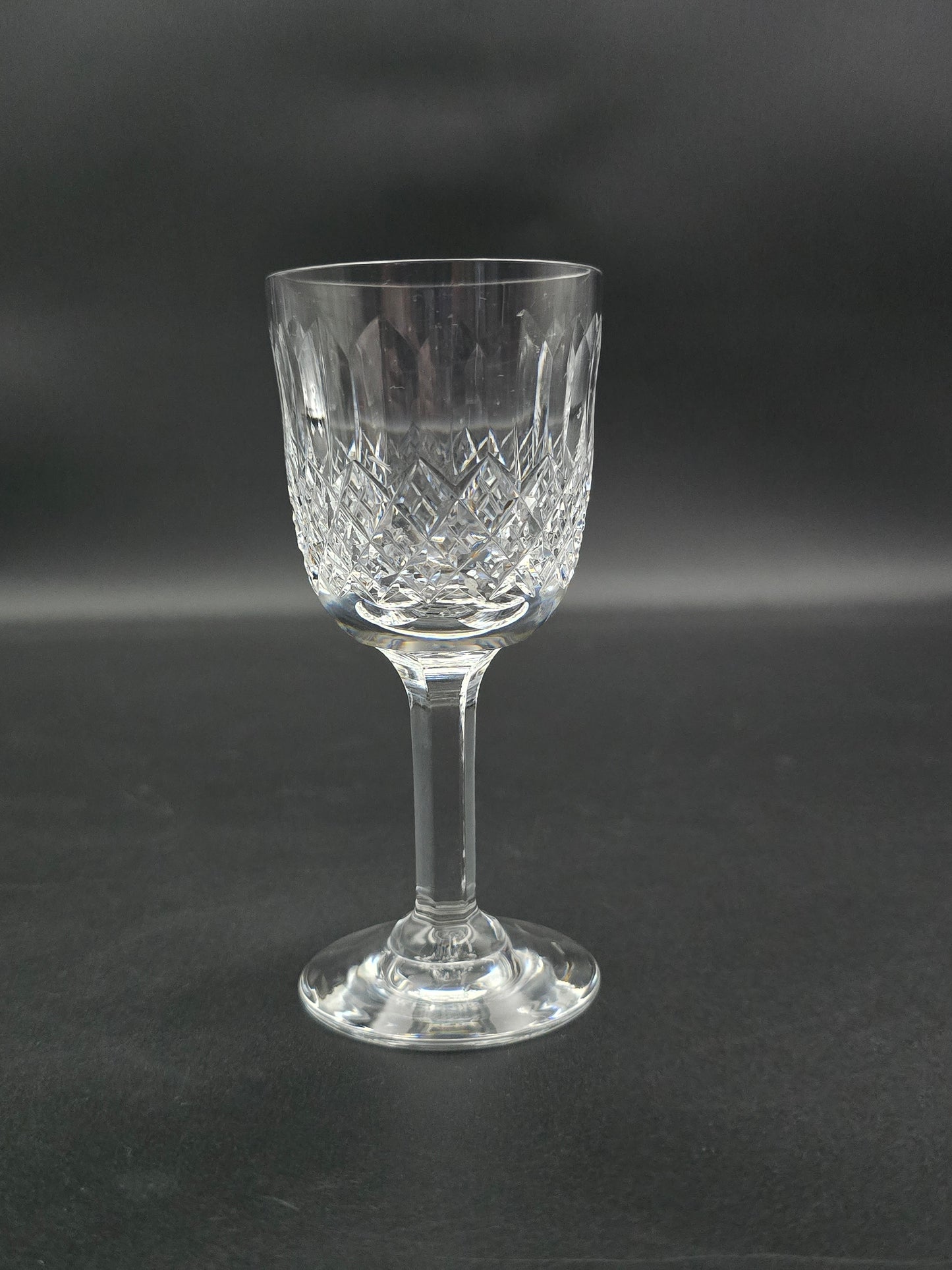 Set of 4 Thomas Webb Normandy pattern Crystal Liqueur glasses. 125ml.