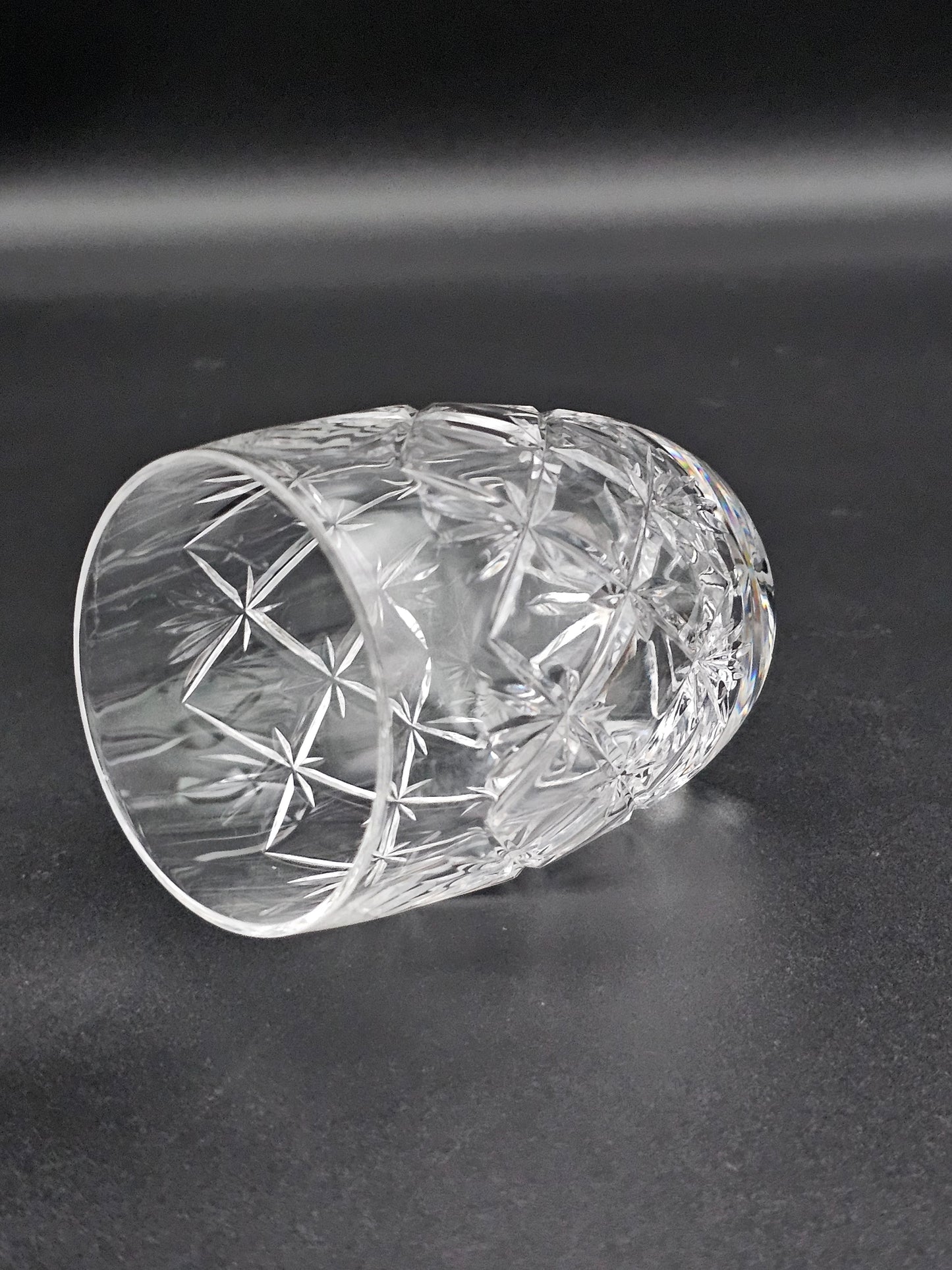Set of 6 small Crystal Vodka or shot glasses. 7.5cm