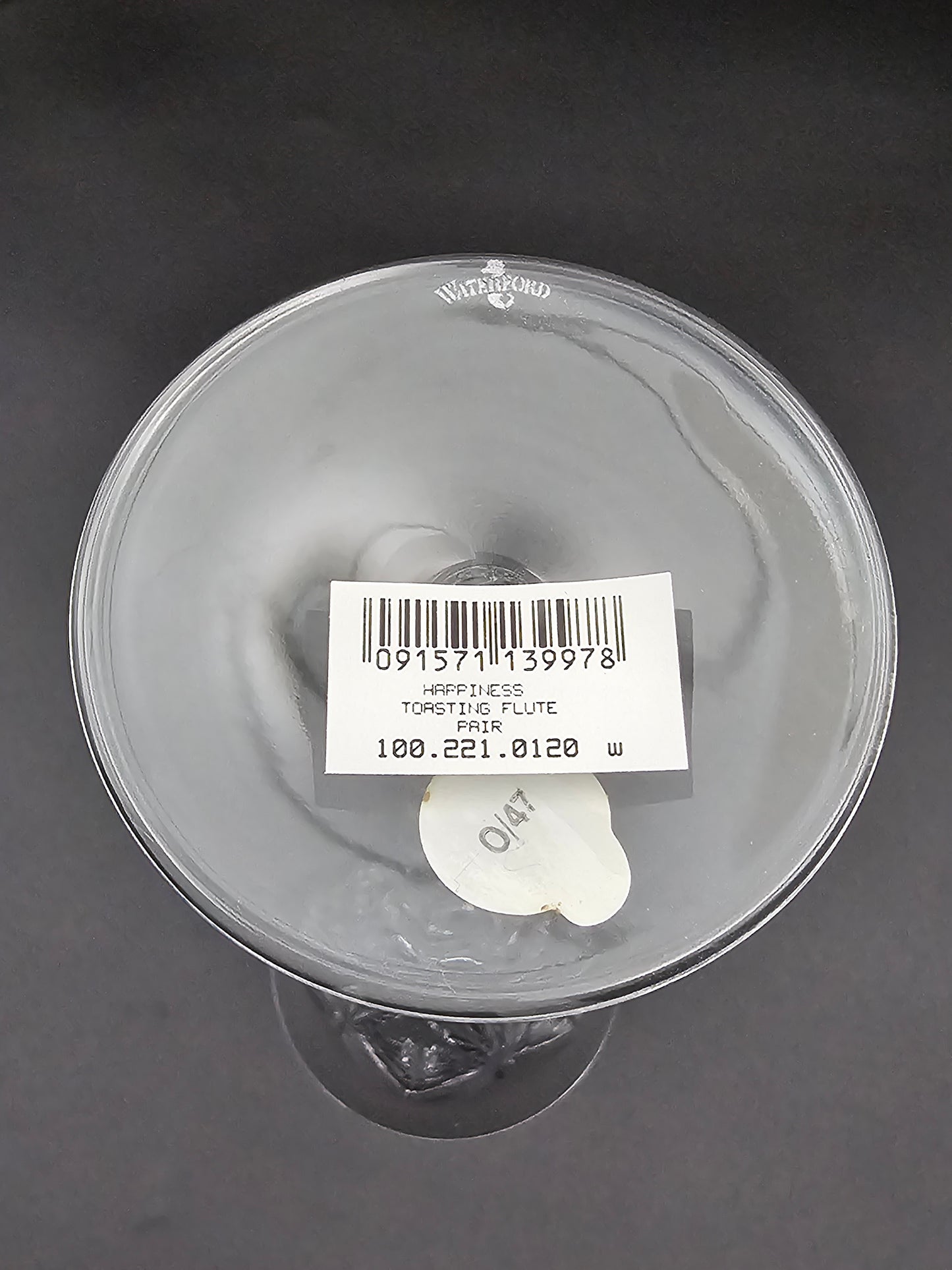 Waterford Crystal The Millennium Collection a toast to the Year 2000 Toasting Flutes Pair. First Toast Happiness (Copy)