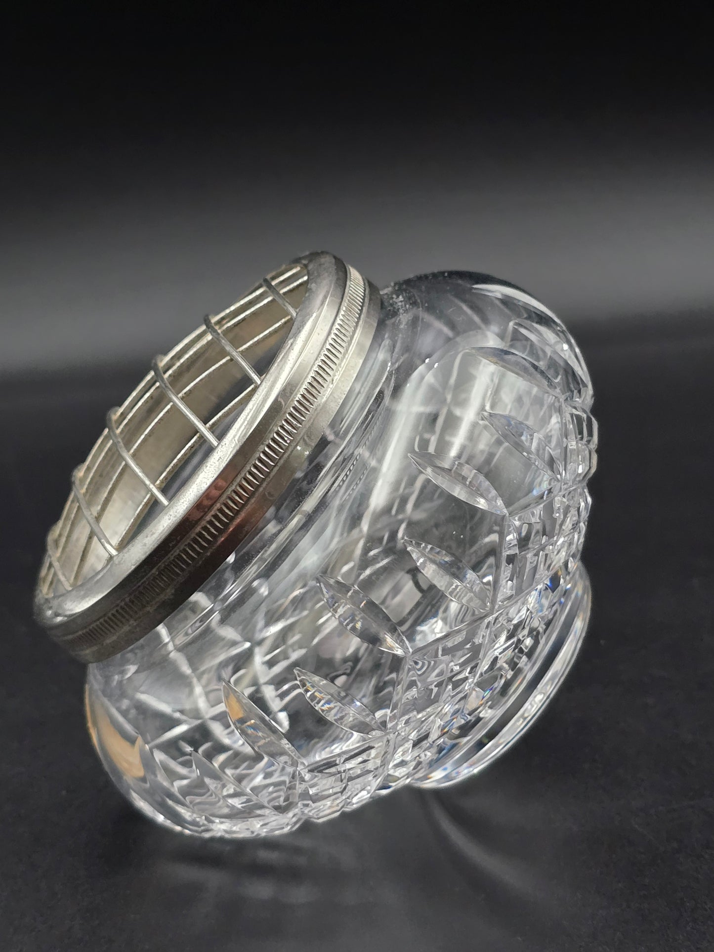 Stuart Crystal Shaftesbury Rose Bowl | Small 9cm Posy Vase | Star Cut Base | Etched Mark & Original Label | Made in England