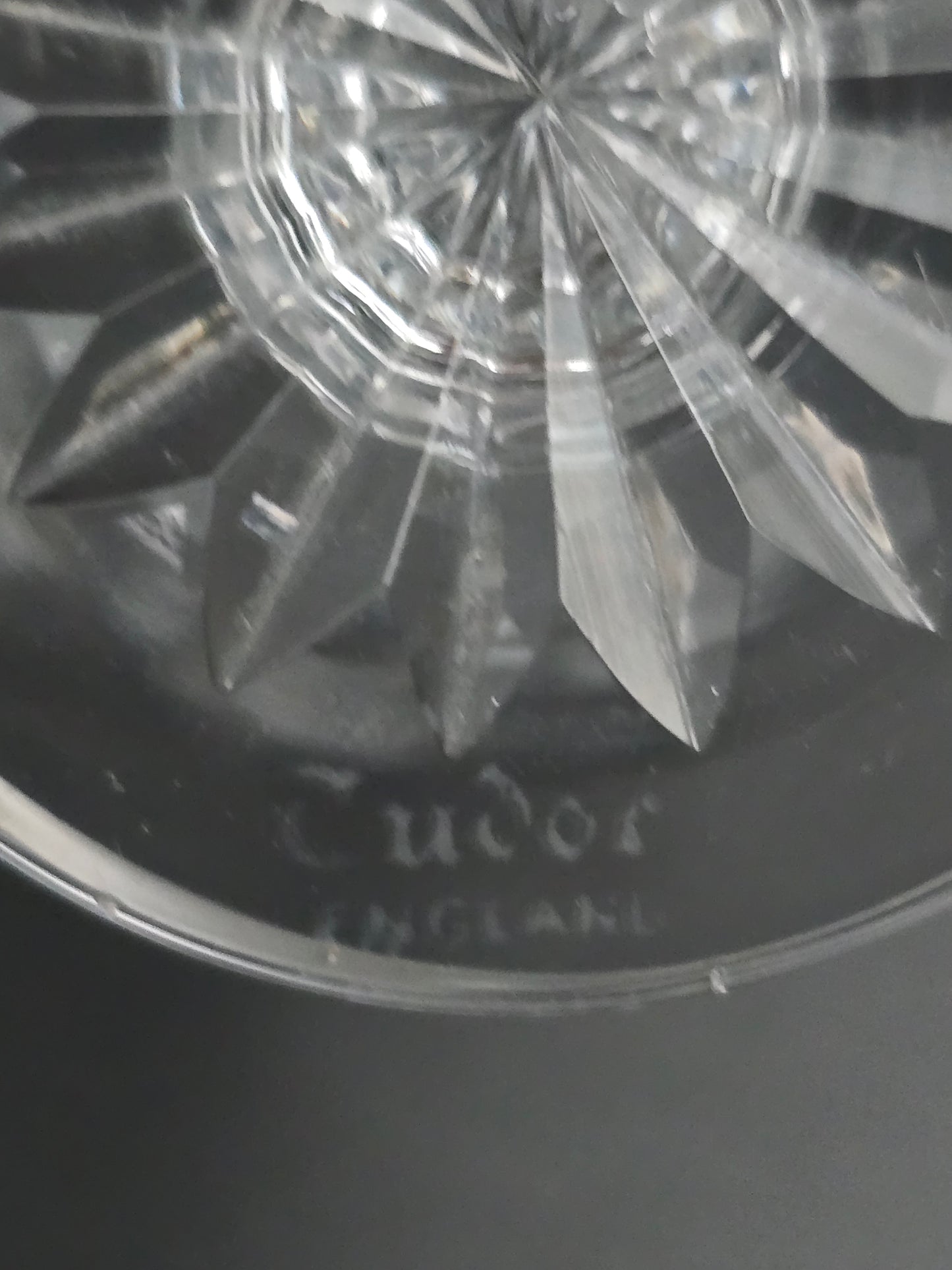 Set of 6 Tudor Crystal Raleigh Pattern Liqueur glasses 65ml