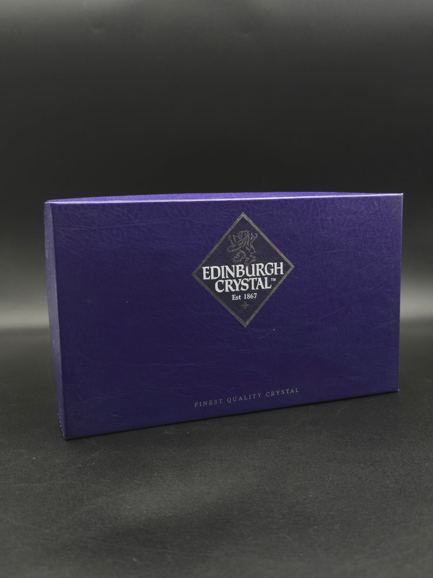 Pair of Edinburgh Crystal Duet Pattern Tumblers – 10oz – Signed, in Original Satin-Lined Box – 8.5cm Tall – Vintage Scottish Cut Crystal