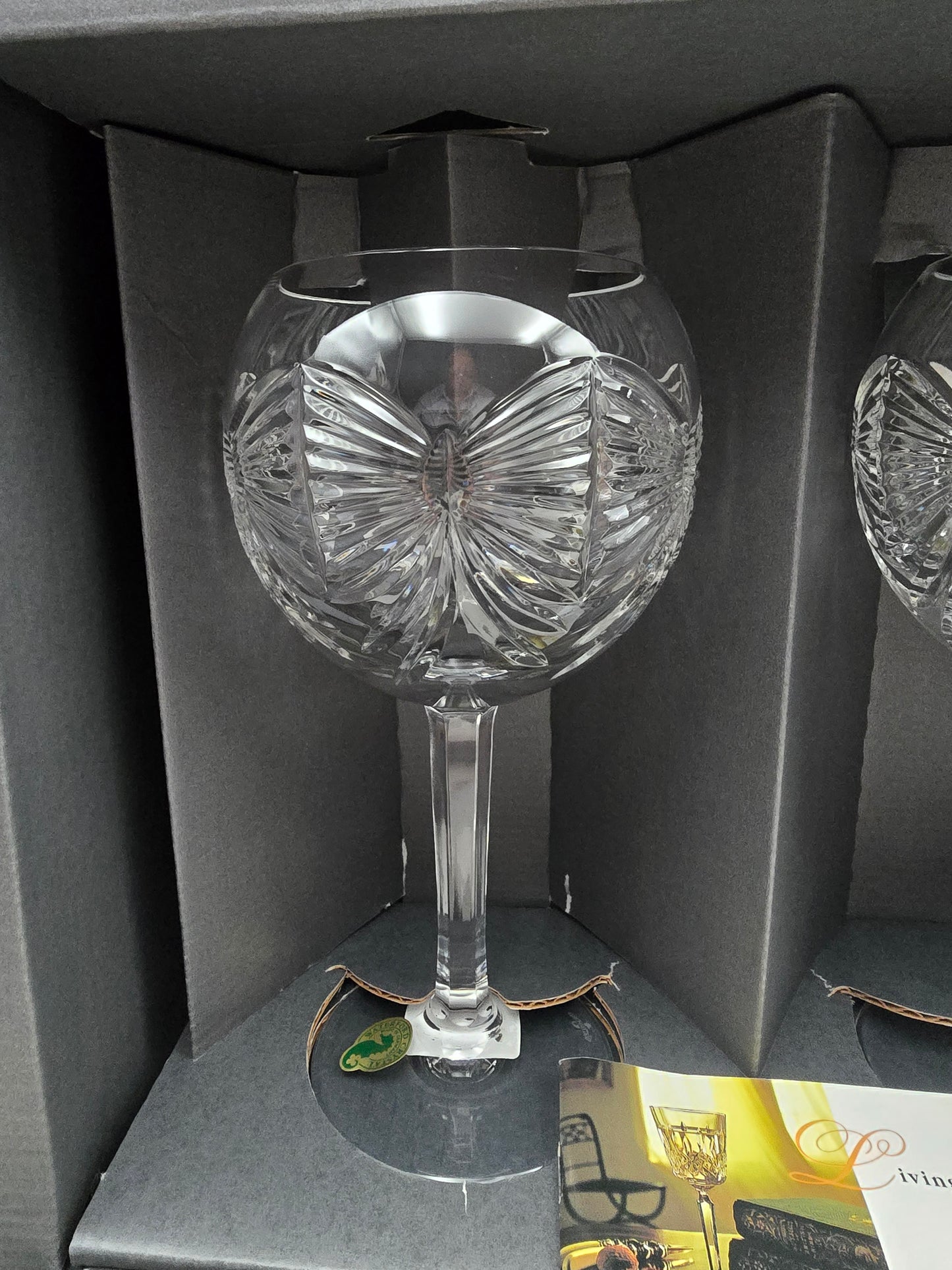 Waterford Crystal The Millennium Collection Toasting Goblets Pair. First Toast - Happiness. Boxed.