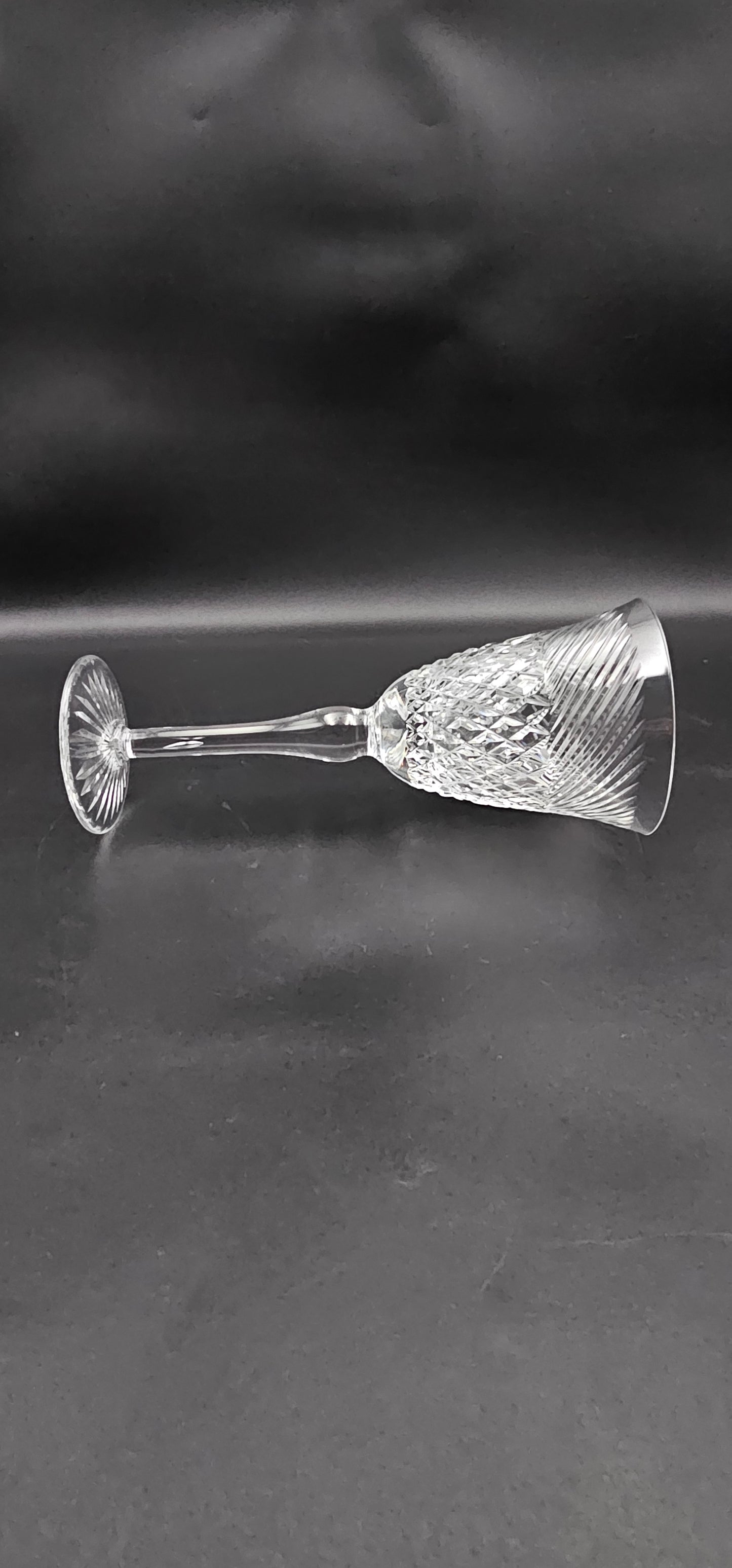 Set of 5 Large Crystal Wine Glasses 250ml 21cm tall