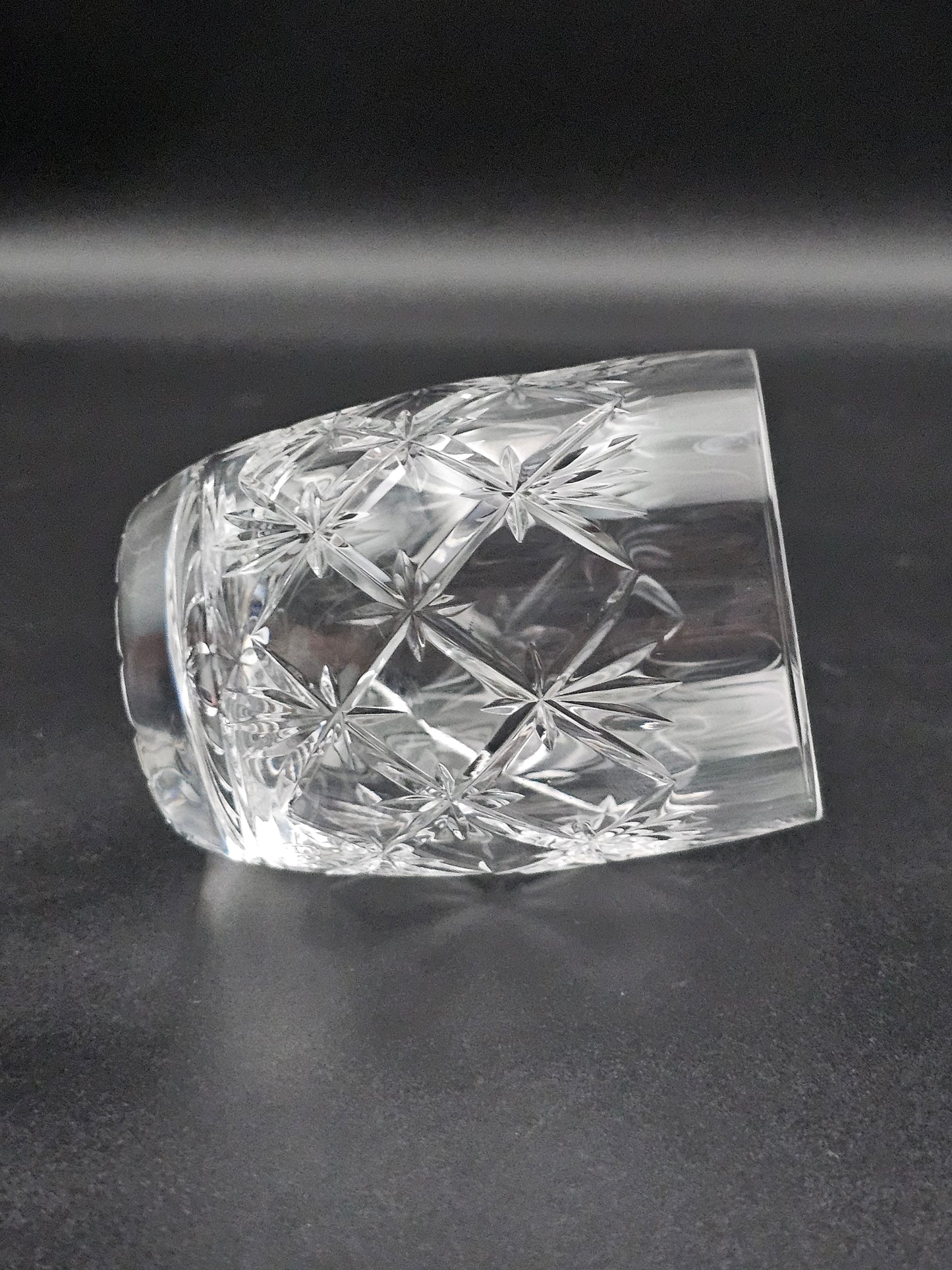 Set of 6 small Crystal Vodka or shot glasses. 7.5cm