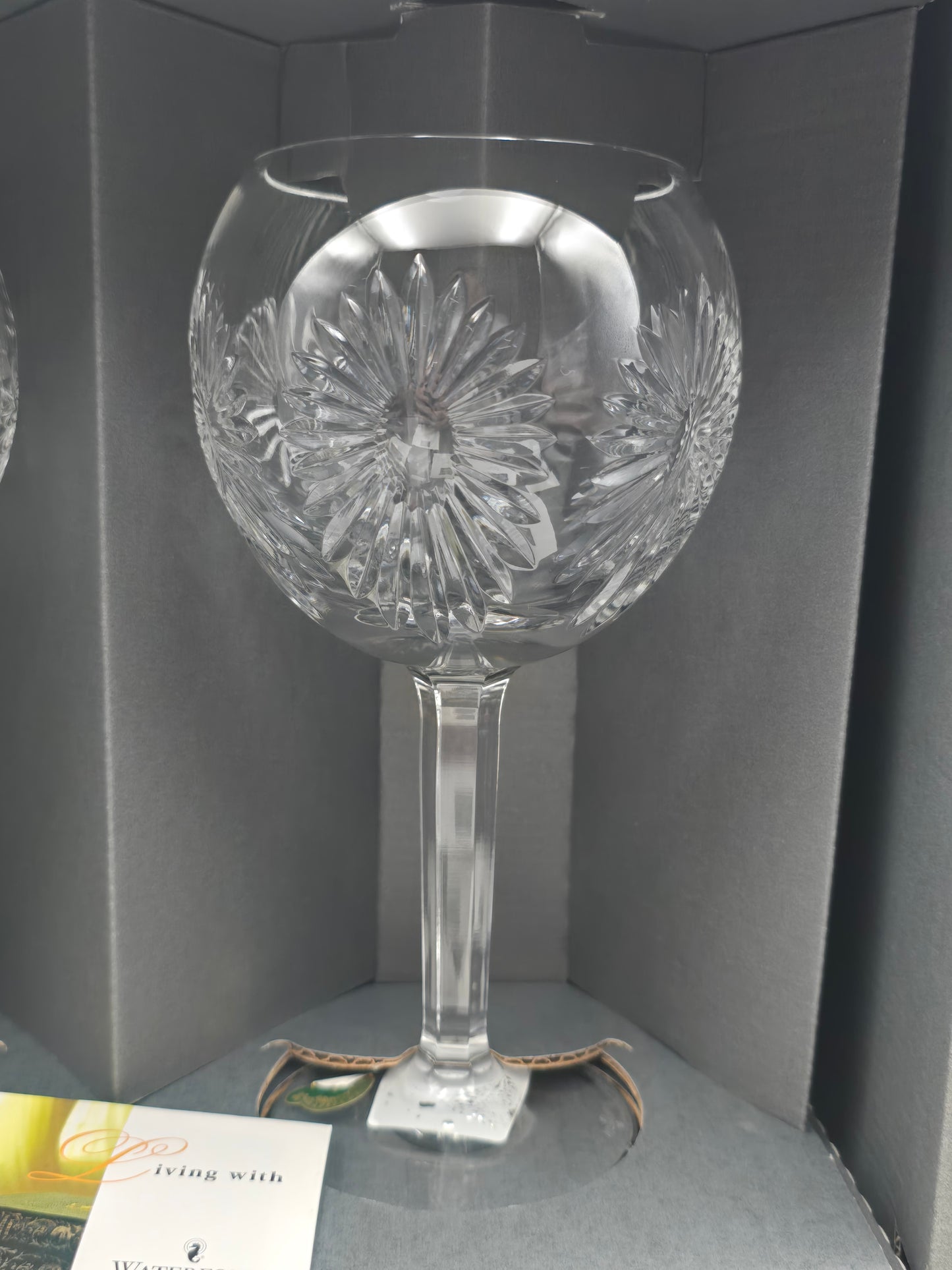 Waterford Crystal The Millennium Collection Toasting Goblets Pair. Third Toast - Health. Boxed.