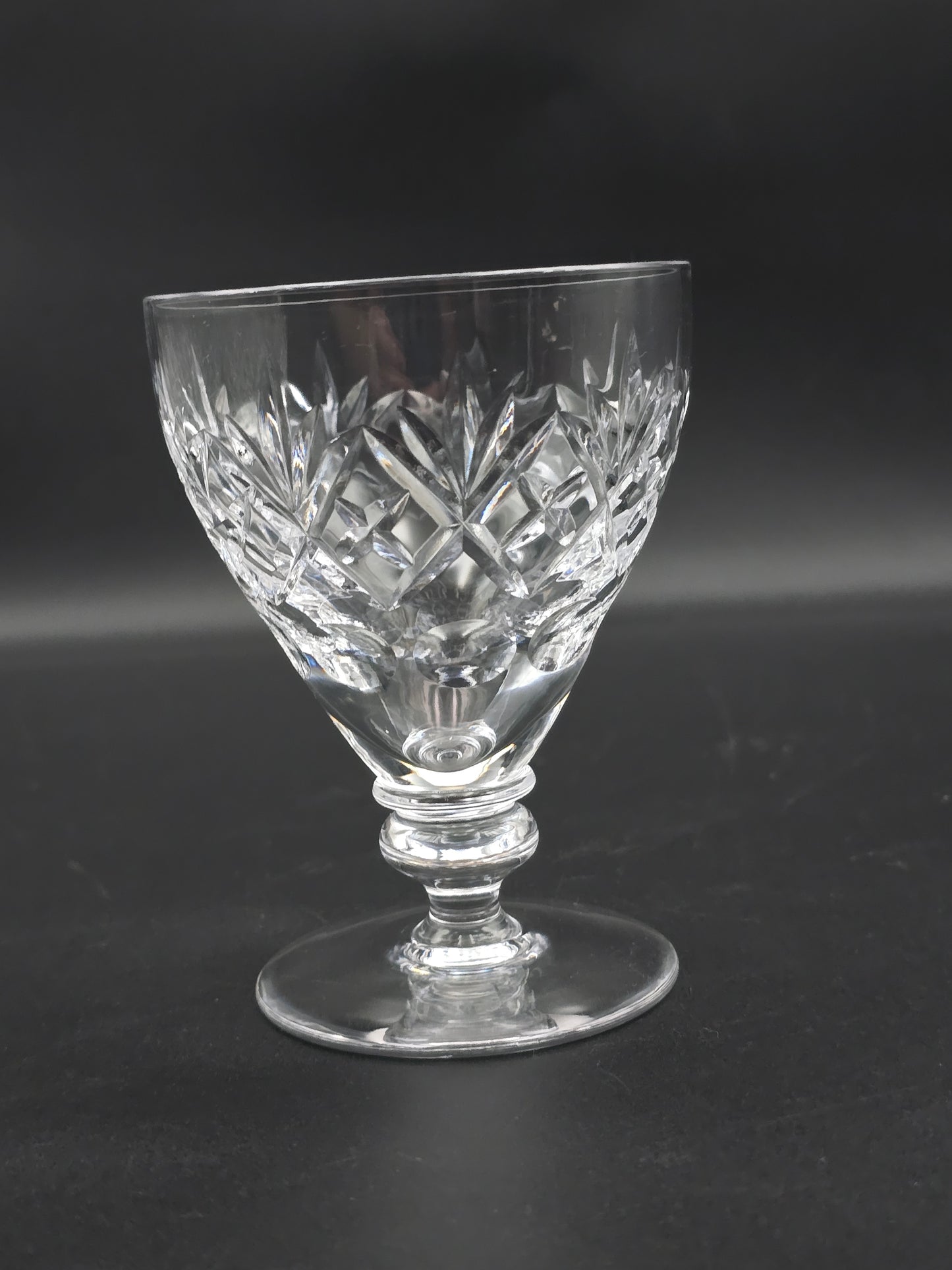 Royal Doulton Georgian Pattern set of 6 Crystal Wine goblets 250ml