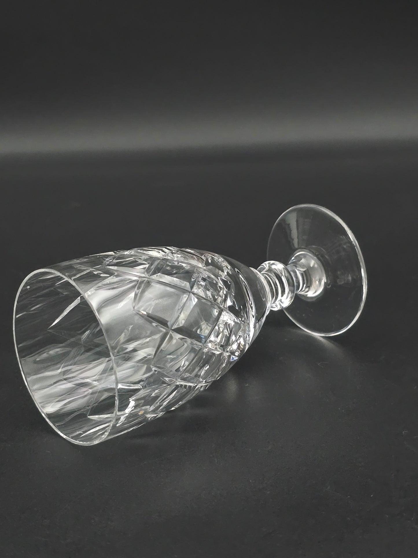 Set of 5 Webb Corbett Clifton Pattern Crystal liqueur glasses. 100ml.