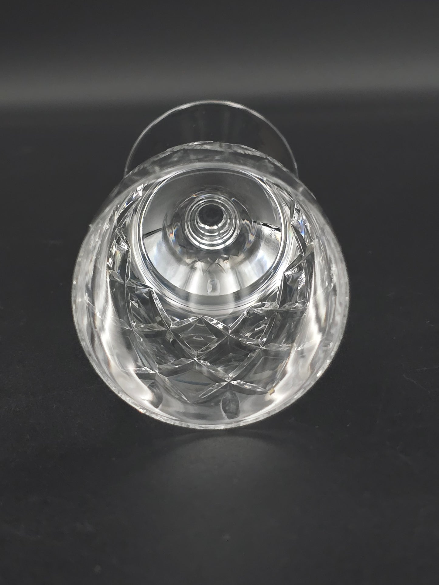 Set of 5 Webb Corbett Clifton Pattern Crystal liqueur glasses. 100ml.