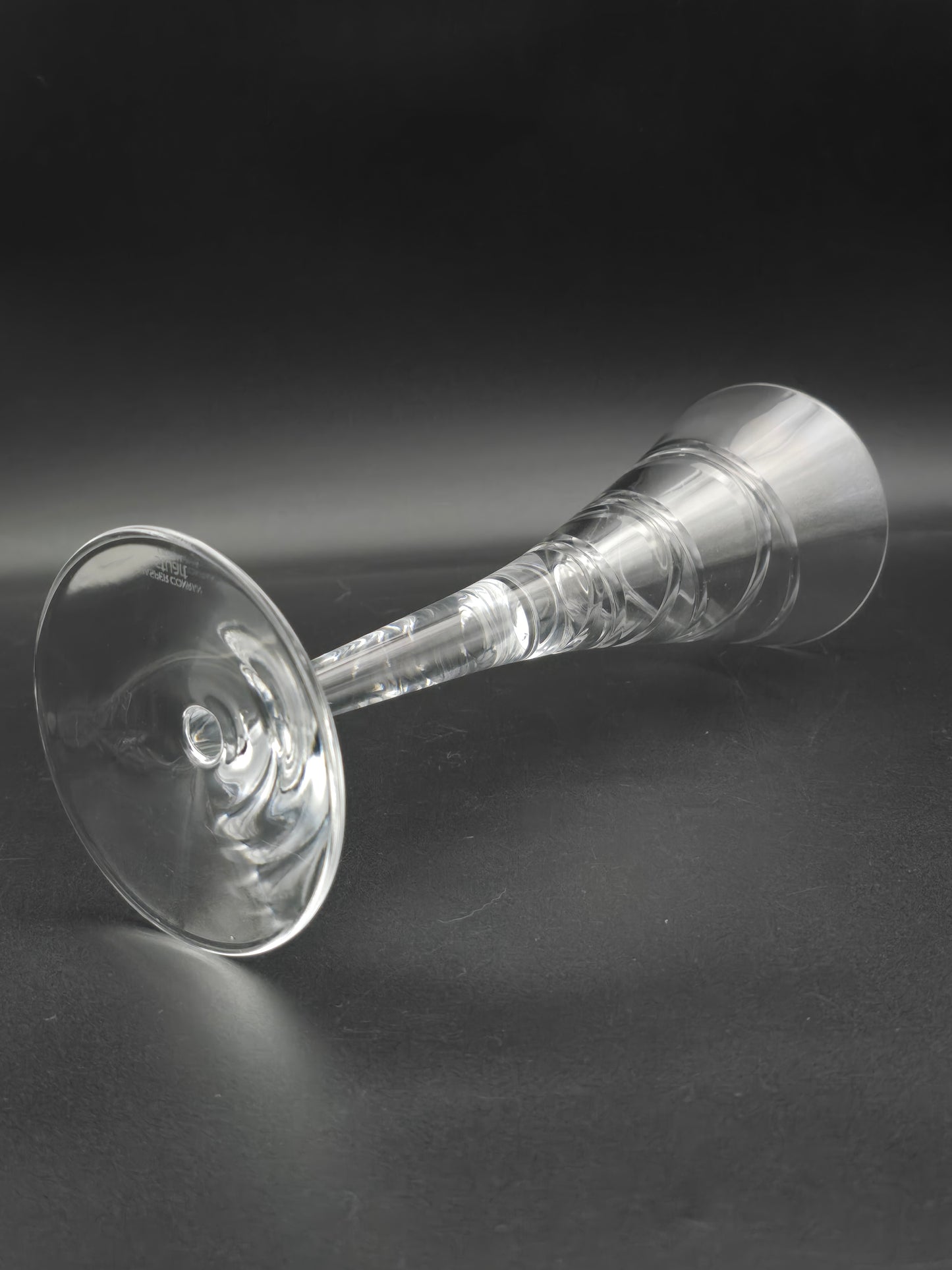 Full set of 6 Stuart Crystal Jasper Conran Large Champagne Trumpet flutes. 275ml. 26cm tall.