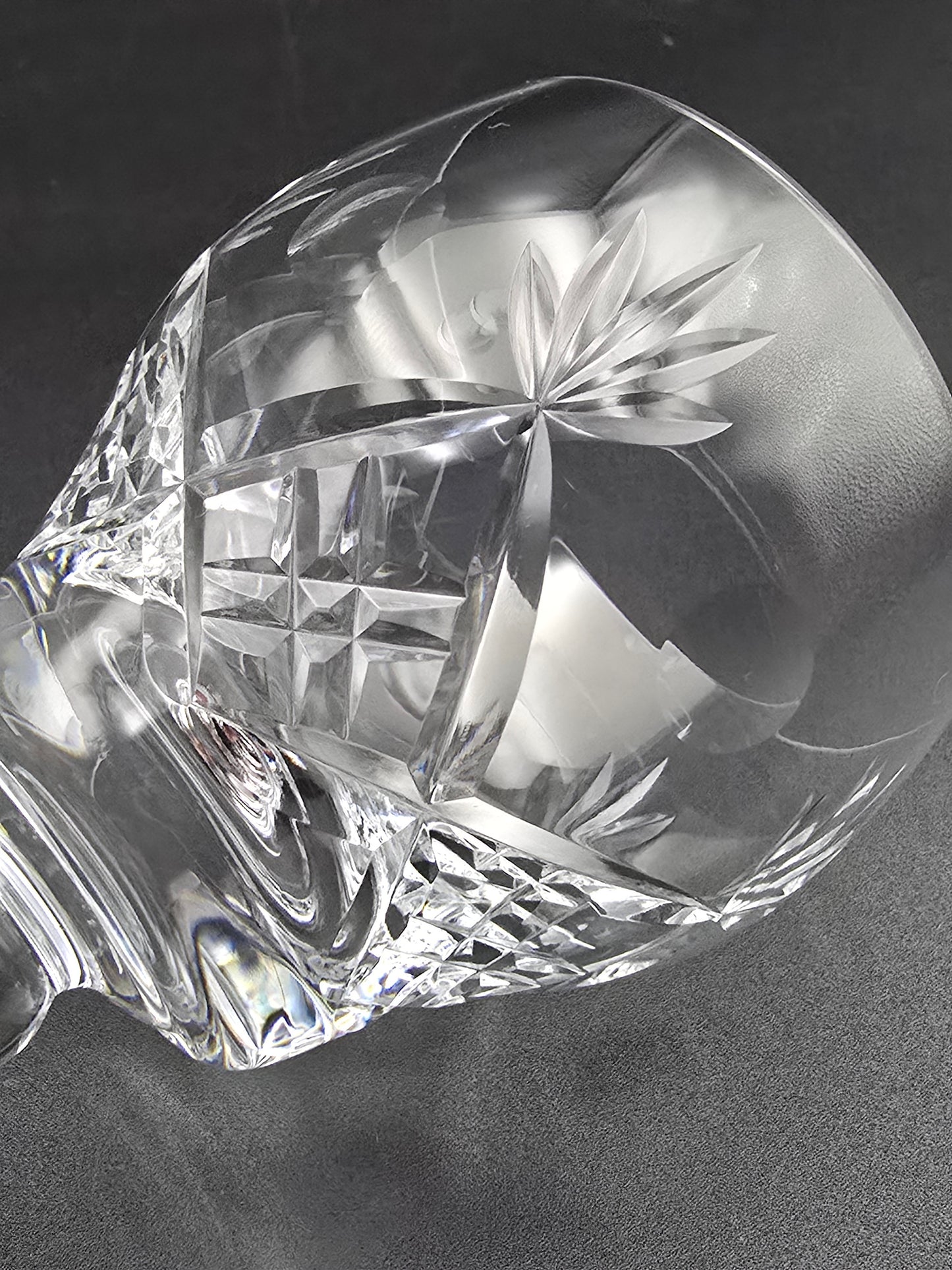 Royal Brierley Elizabeth Pattern Crystal wine glasses 175ml 12.5cm tall