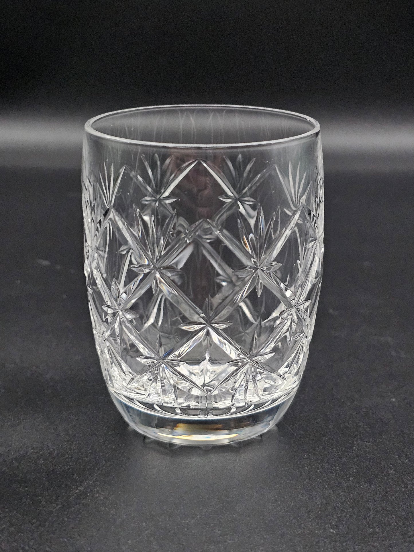 Set of 6 small Crystal Vodka or shot glasses. 7.5cm