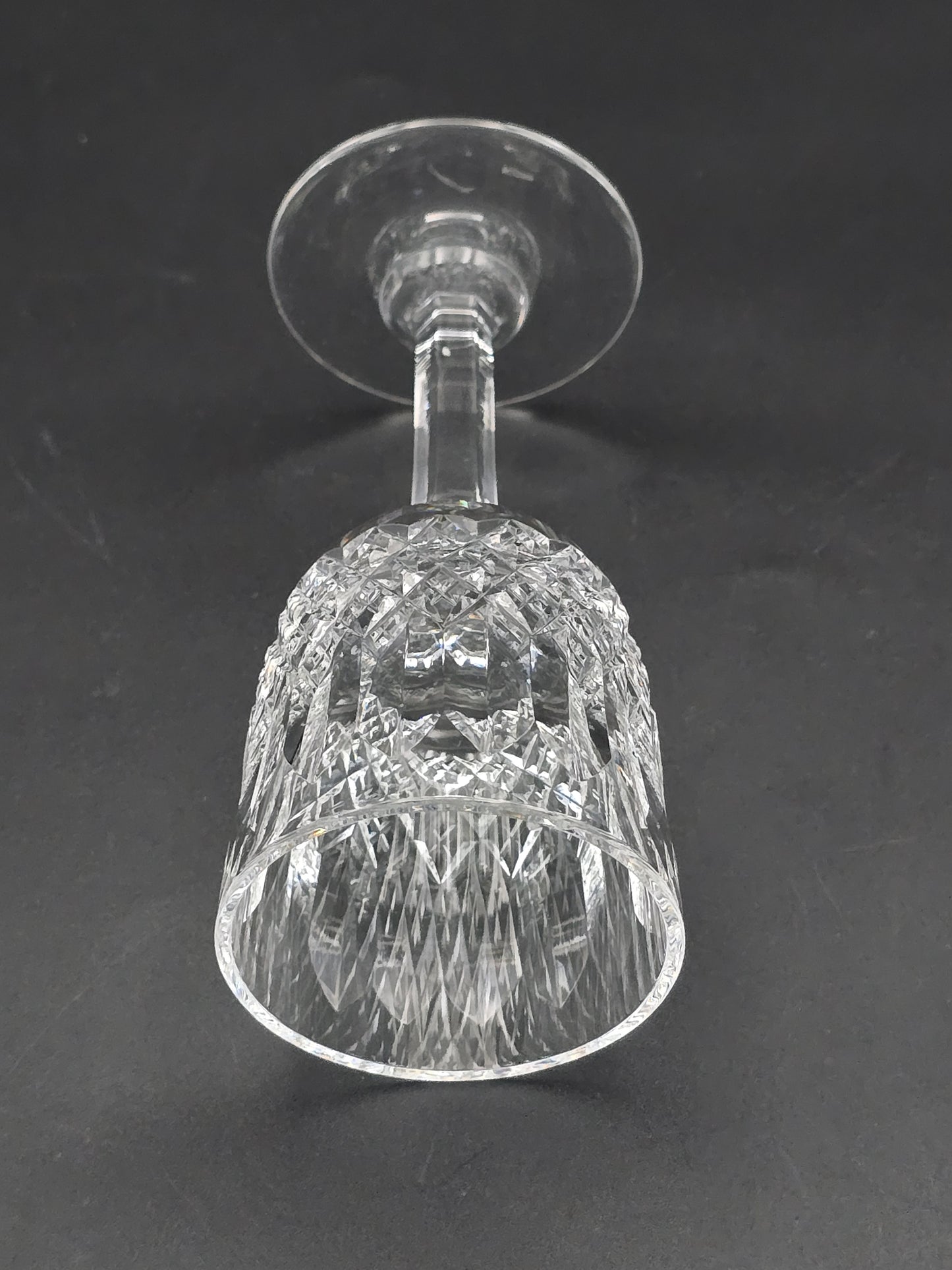Set of 4 Thomas Webb Normandy pattern Crystal Liqueur glasses. 125ml.