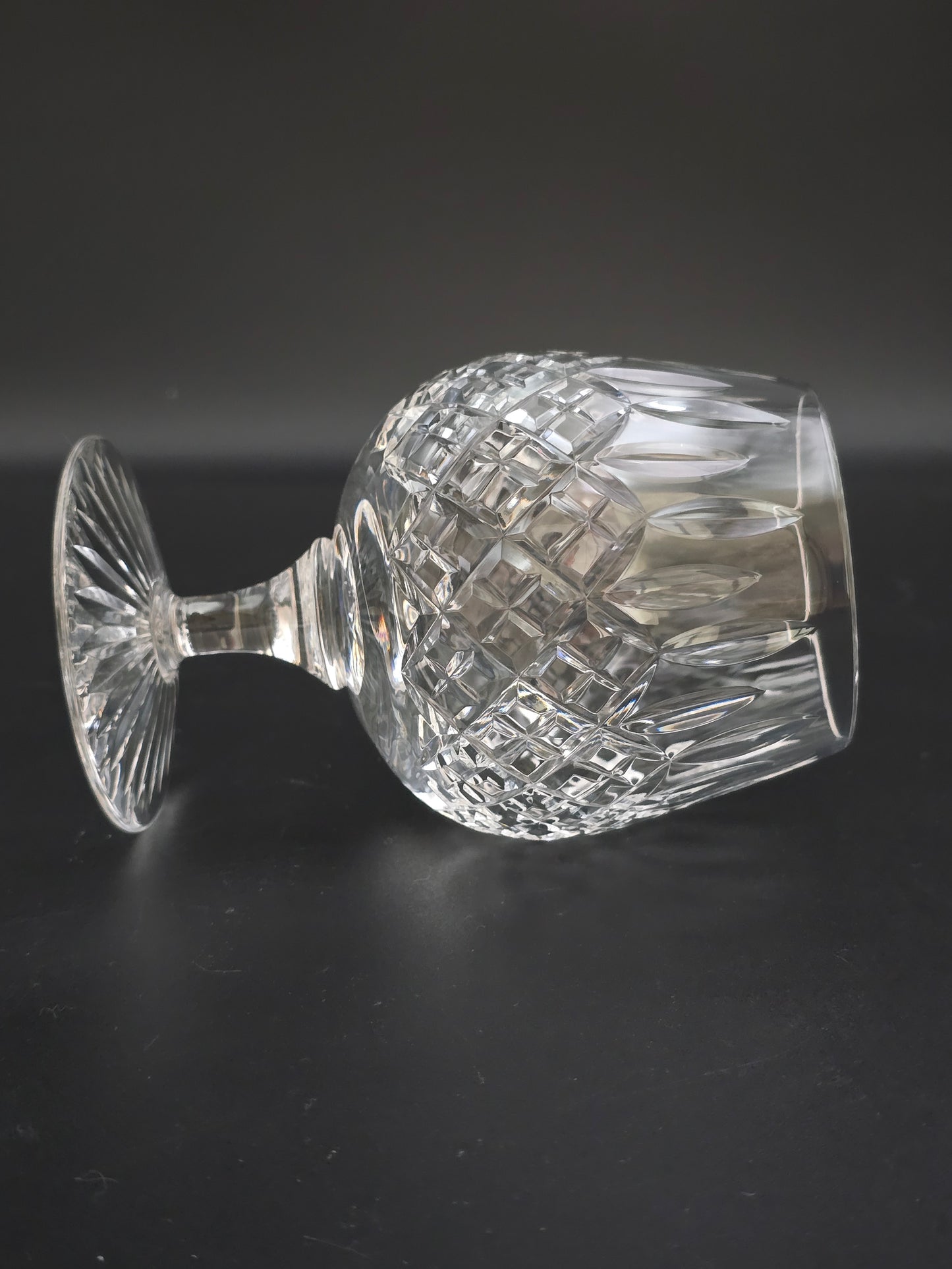 Beautiful Vintage set of 4 Stuart crystal Brandy Glasses Shaftesbury pattern. 11oz