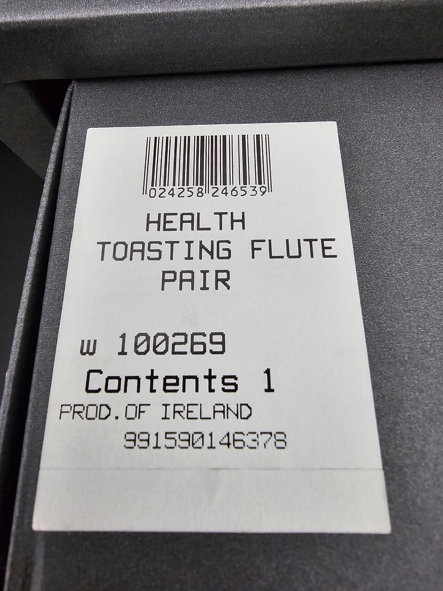 Waterford Crystal The Millennium Collection a toast to the Year 2000 Toasting Flutes Pair. Third Toast Health