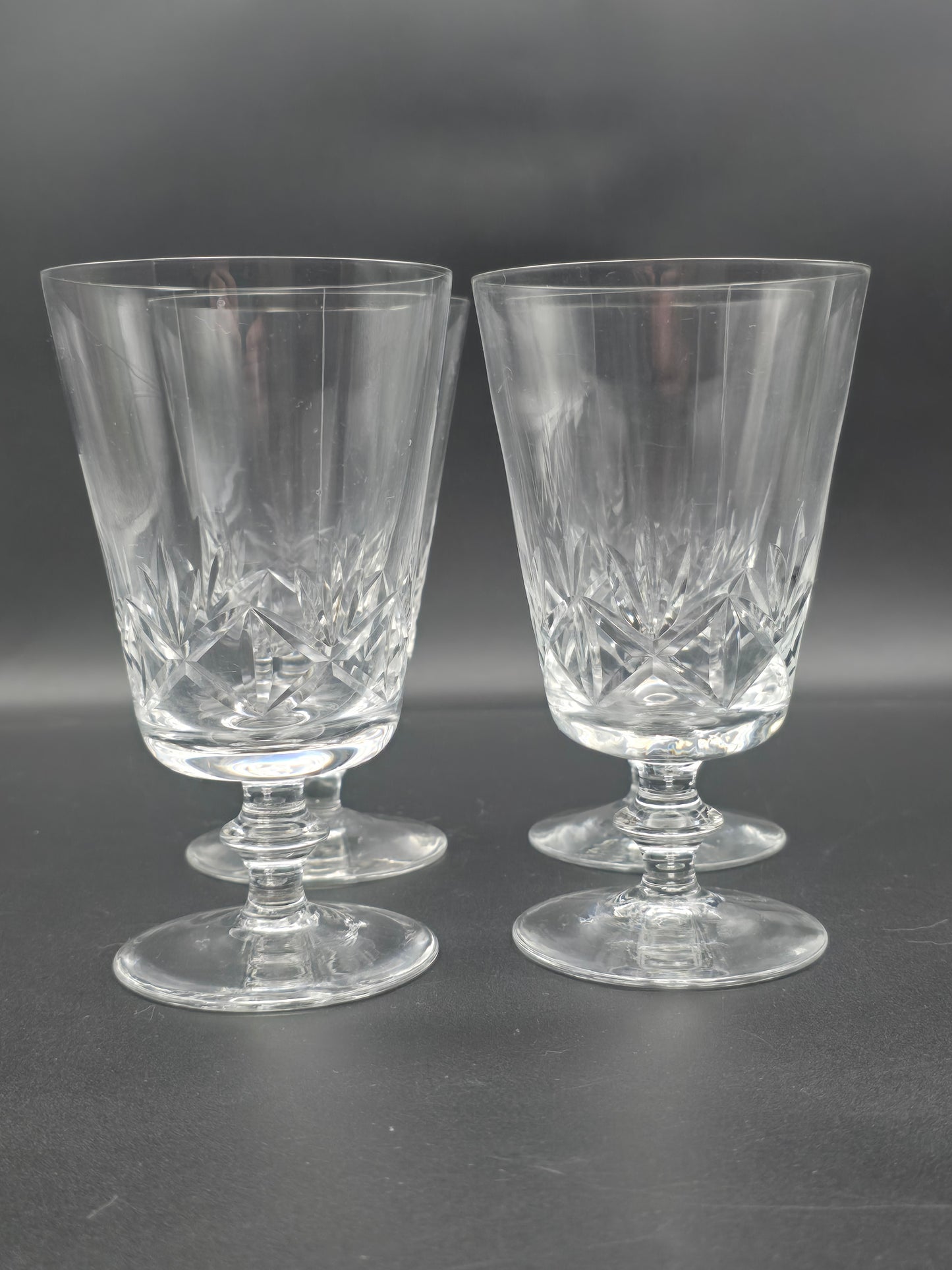 Set of 4 Large Crystal Claret wine glasses. 375ml.