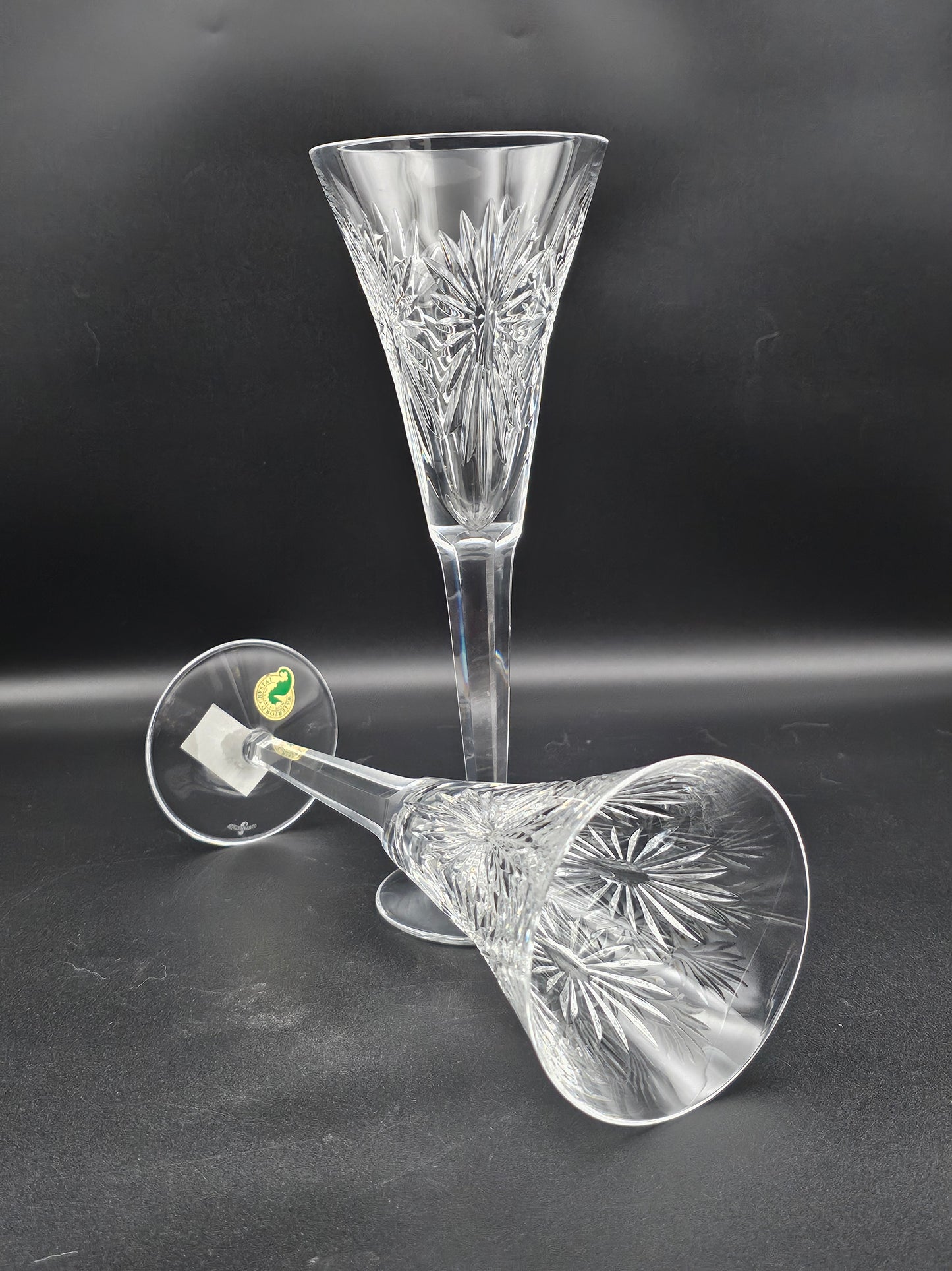 Waterford Crystal The Millennium Collection a toast to the Year 2000 Toasting Flutes Pair. Third Toast Health