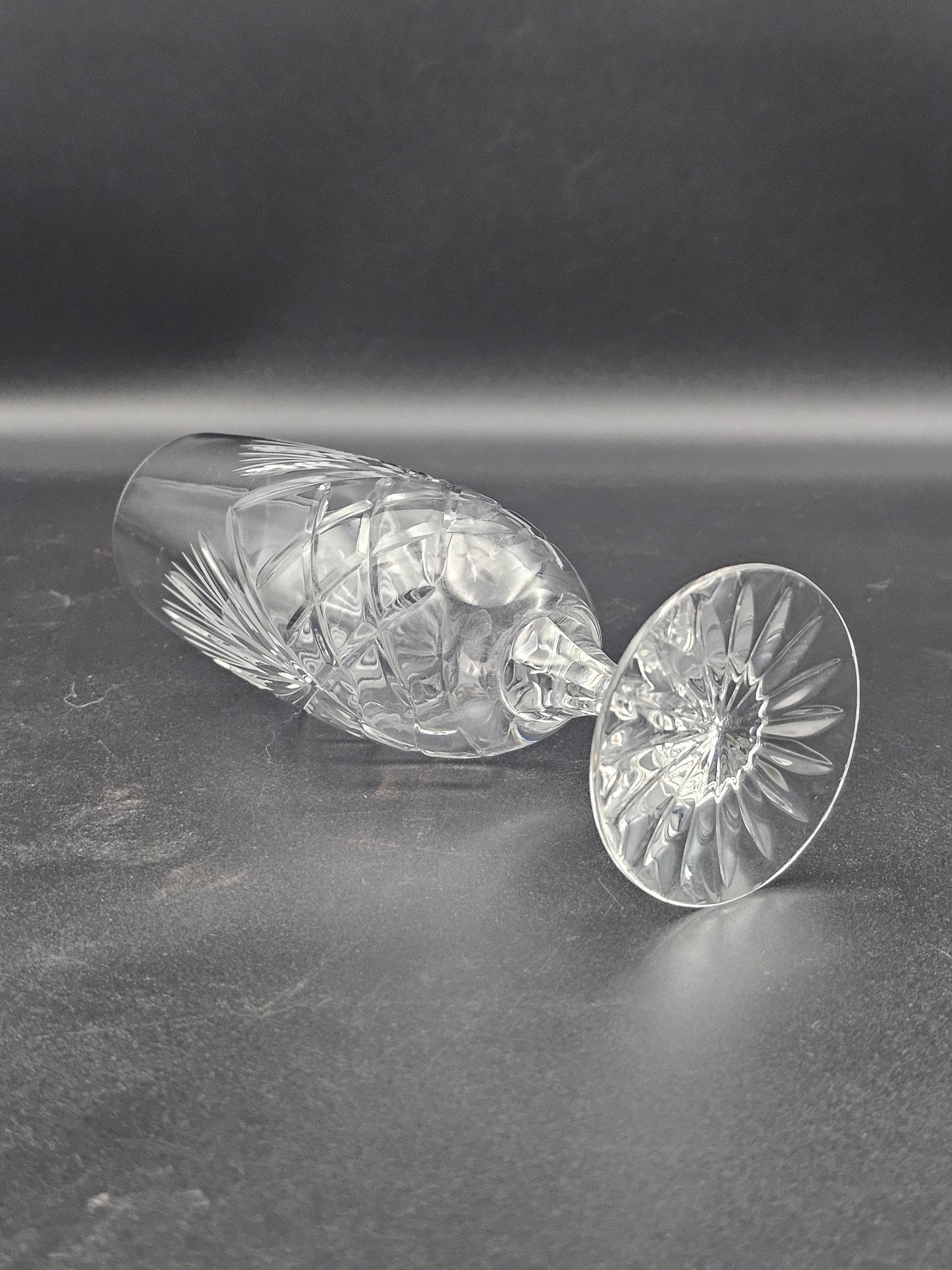 Set of 4 Short stem Crystal Champagne Flutes